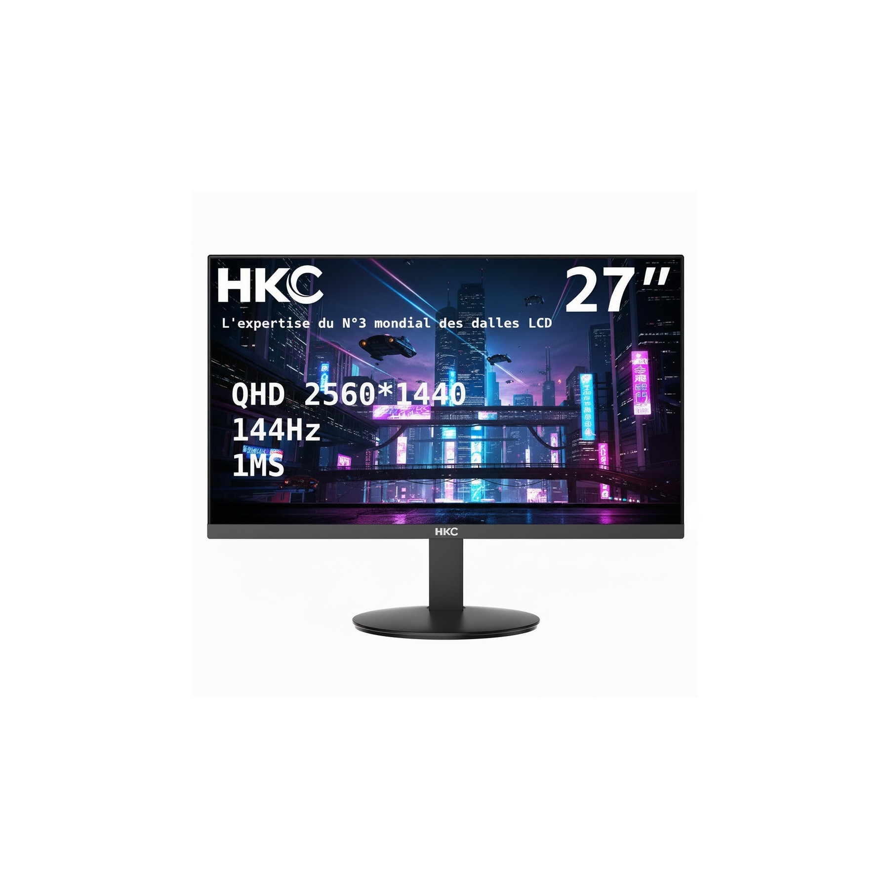 Ecran PC Gamer HKC V2718QS 27" IPS QHD 144 Hz HDR