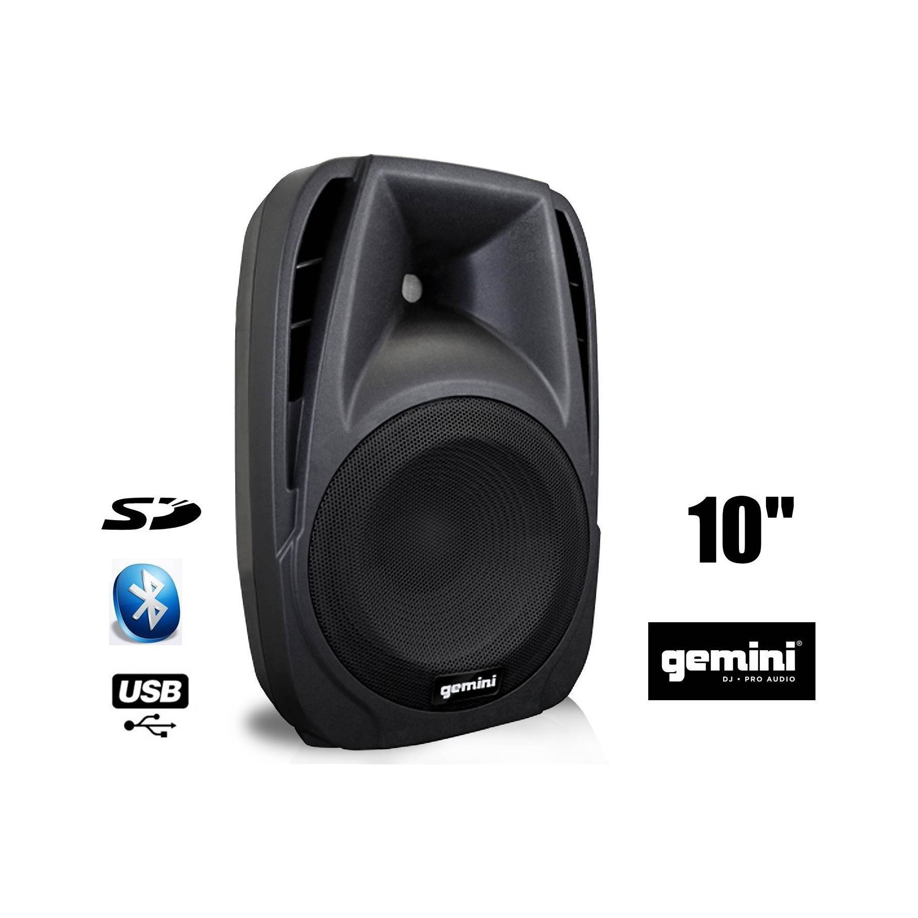 Enceinte sono GEMINI Gemini ES10BLU Enceinte active Noir Boom