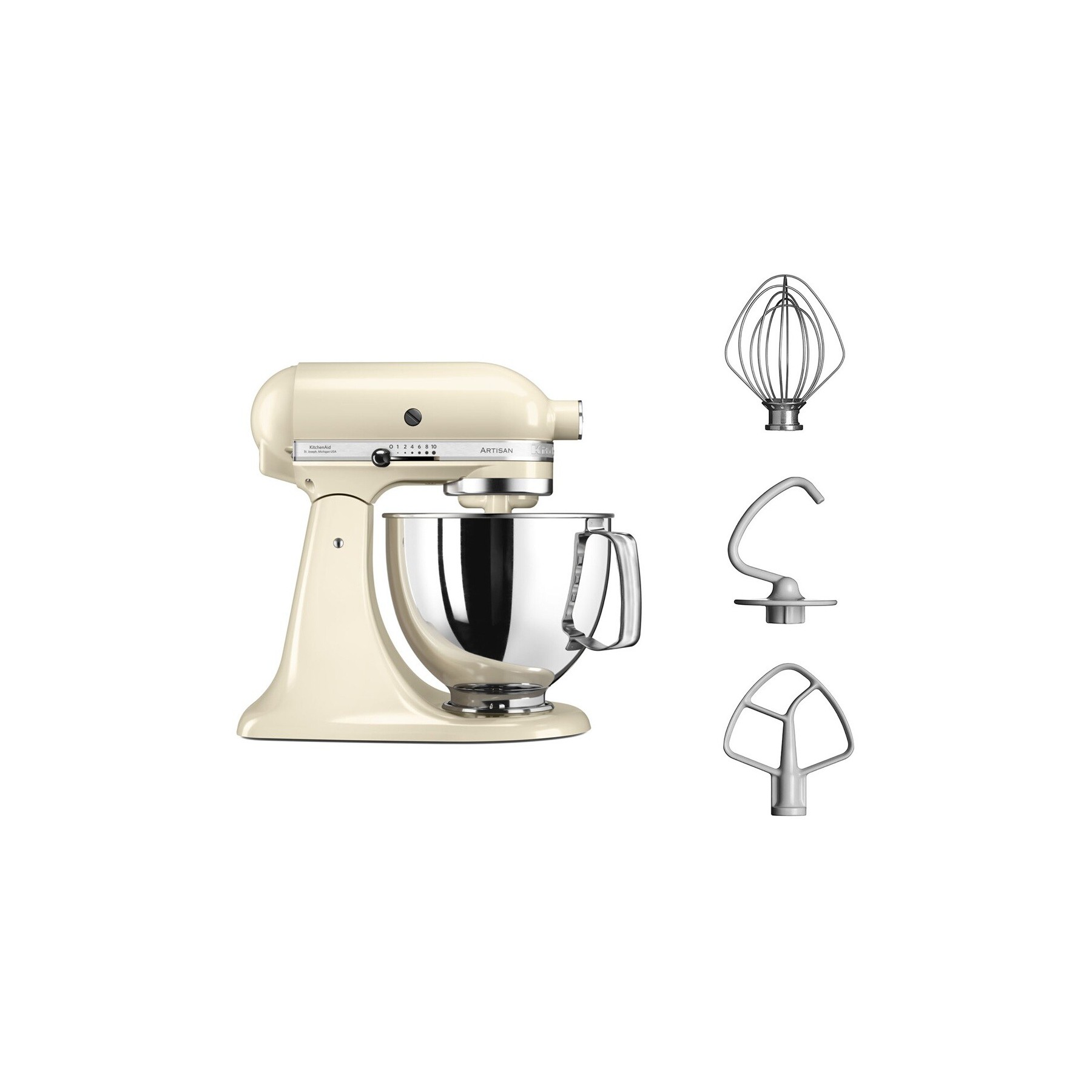 Robot pâtissier KITCHENAID 5KSM125EAC ARTISAN Crème