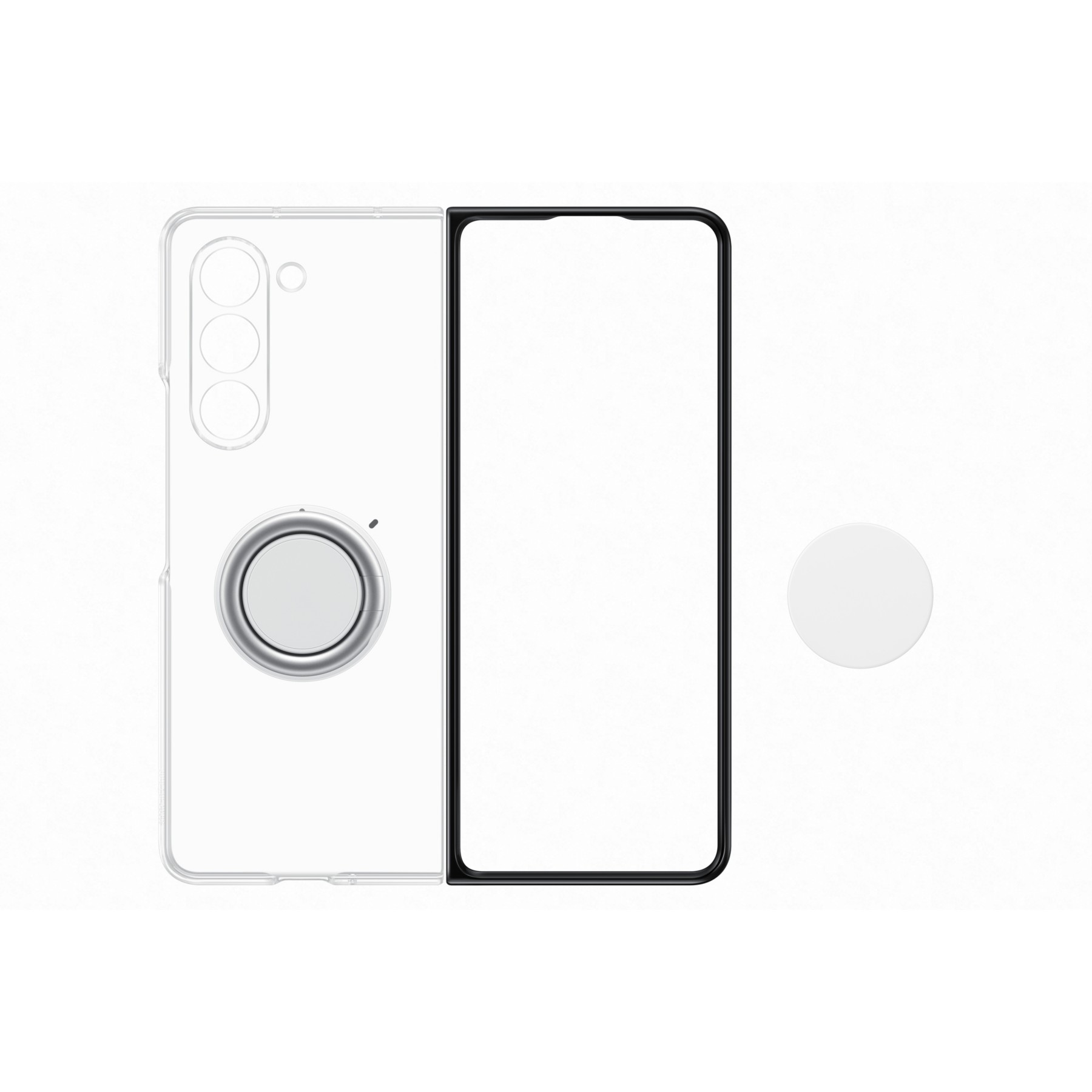 Coque SAMSUNG Z Fold 5 + support amovible transparente