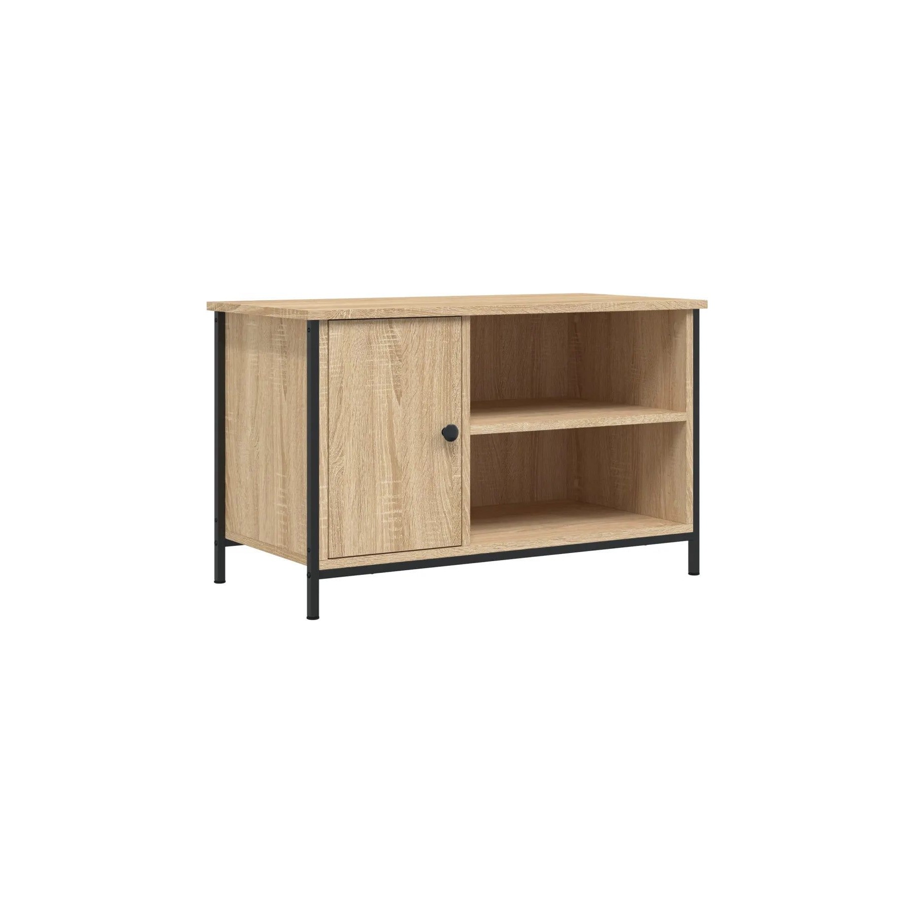 Meuble TV HELLOSHOP26 Meuble TV classique avec rangement ouver