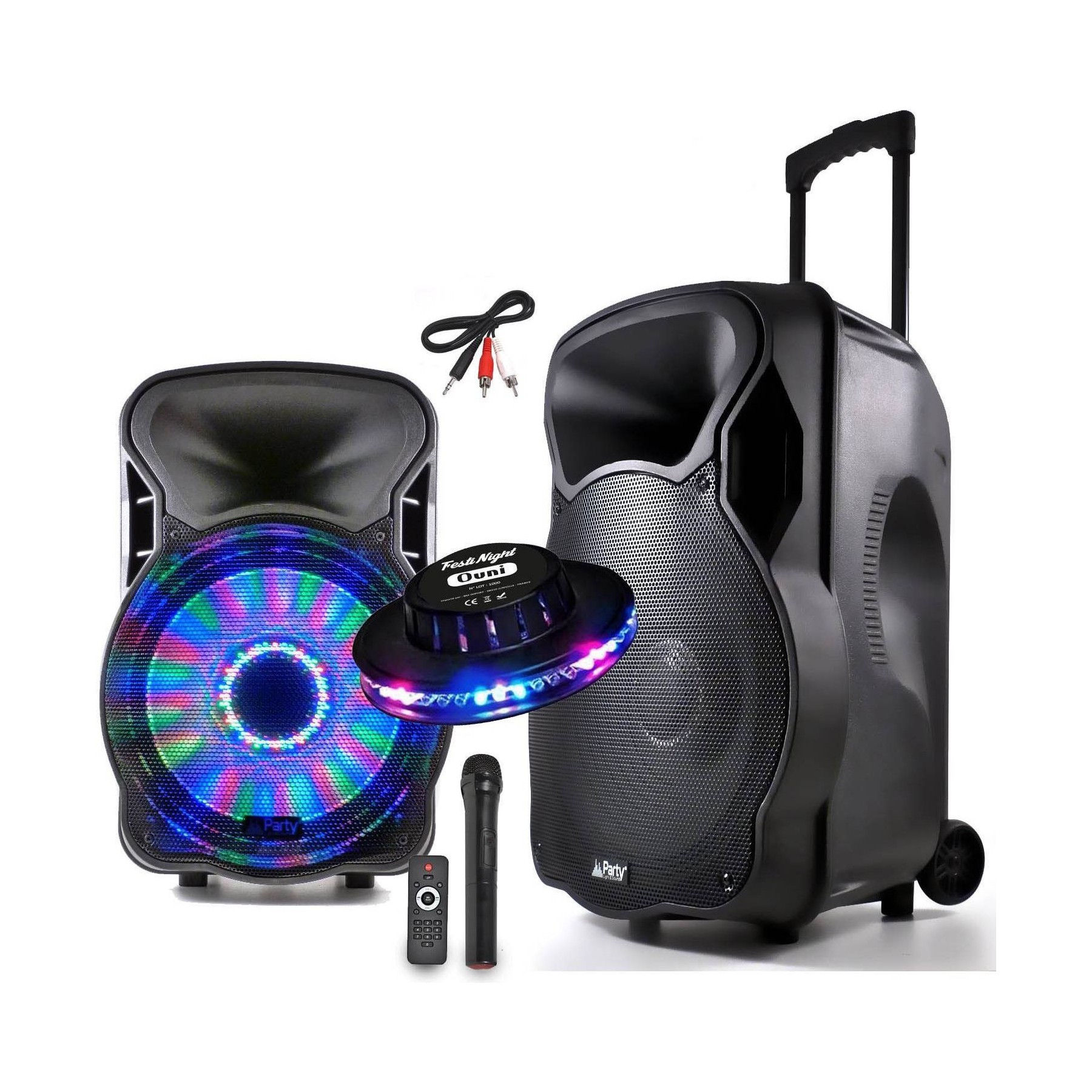 Pack sono PARTY LIGHT&SOUND Enceinte PARTY LIGHT SOUND mobile 1000W