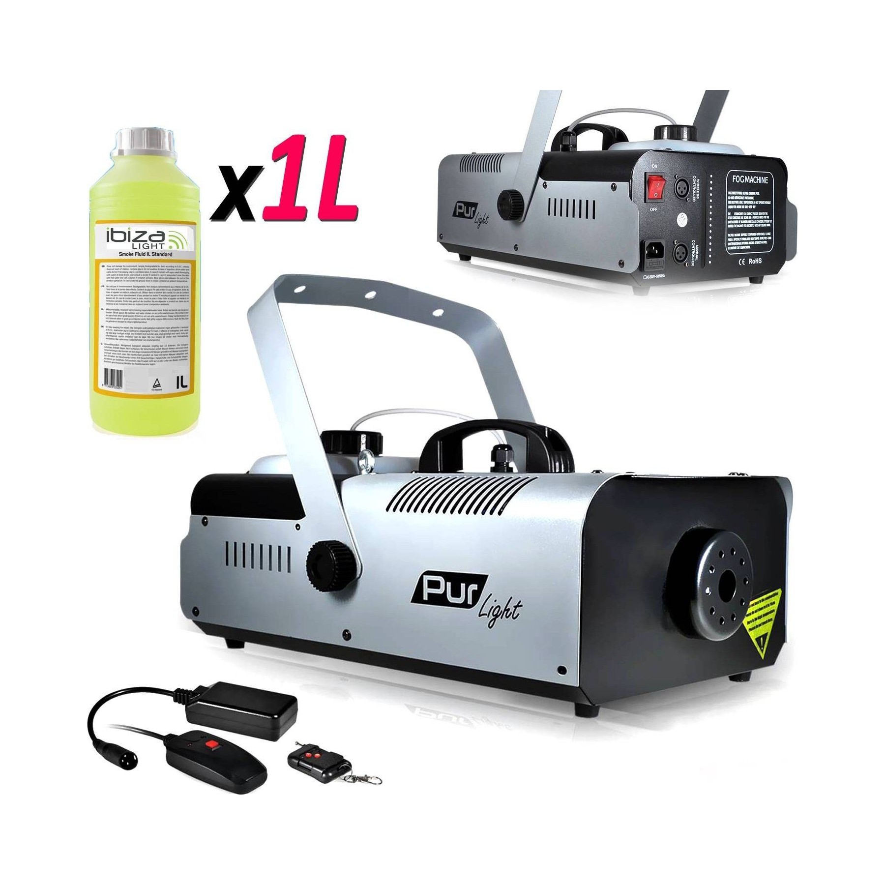 Machine à fumée PUR LIGHT Machine à fumée Pro Sono 1200W + Etrier