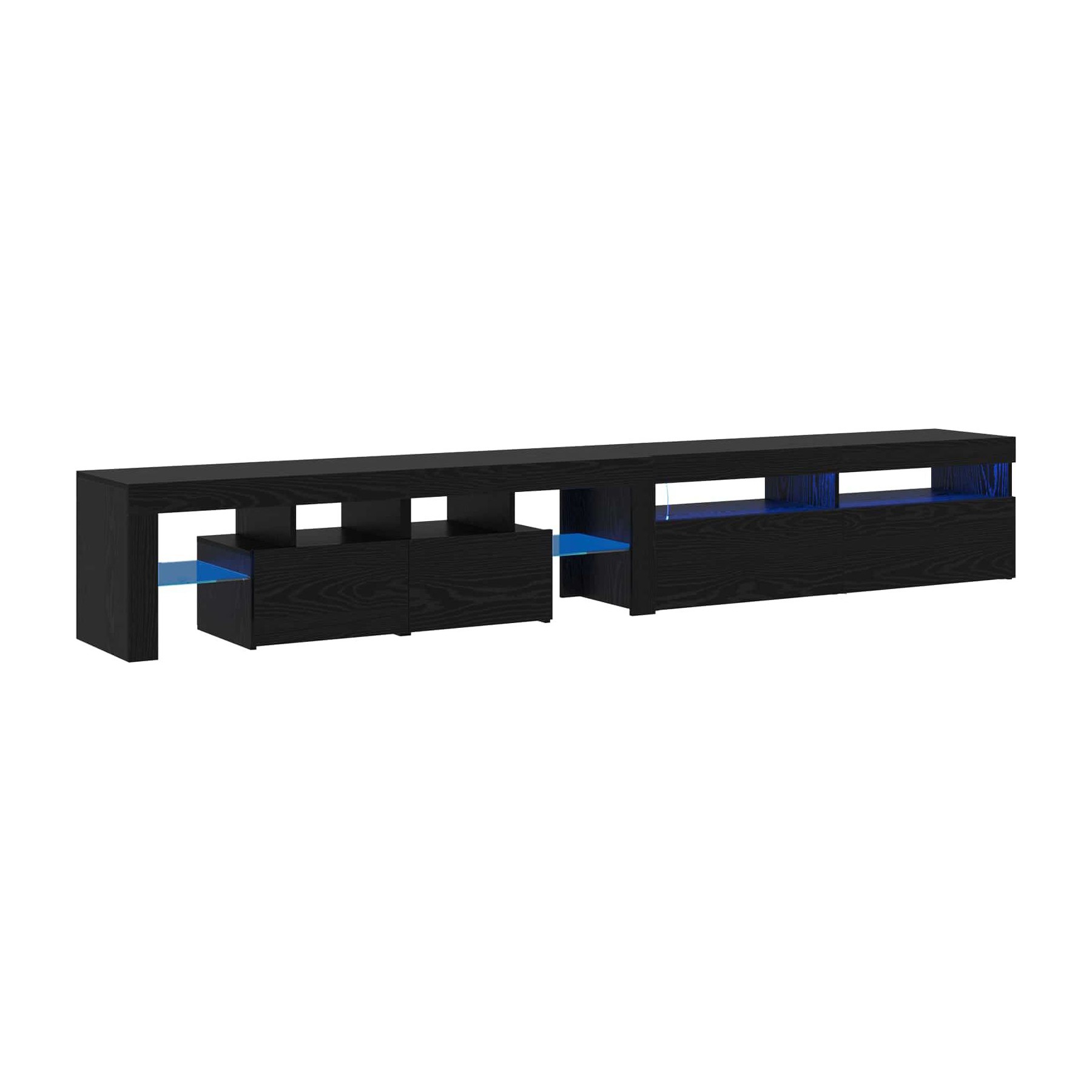 Meuble TV HELLOSHOP26 Lot de 2 meubles TV rectangulaires conte