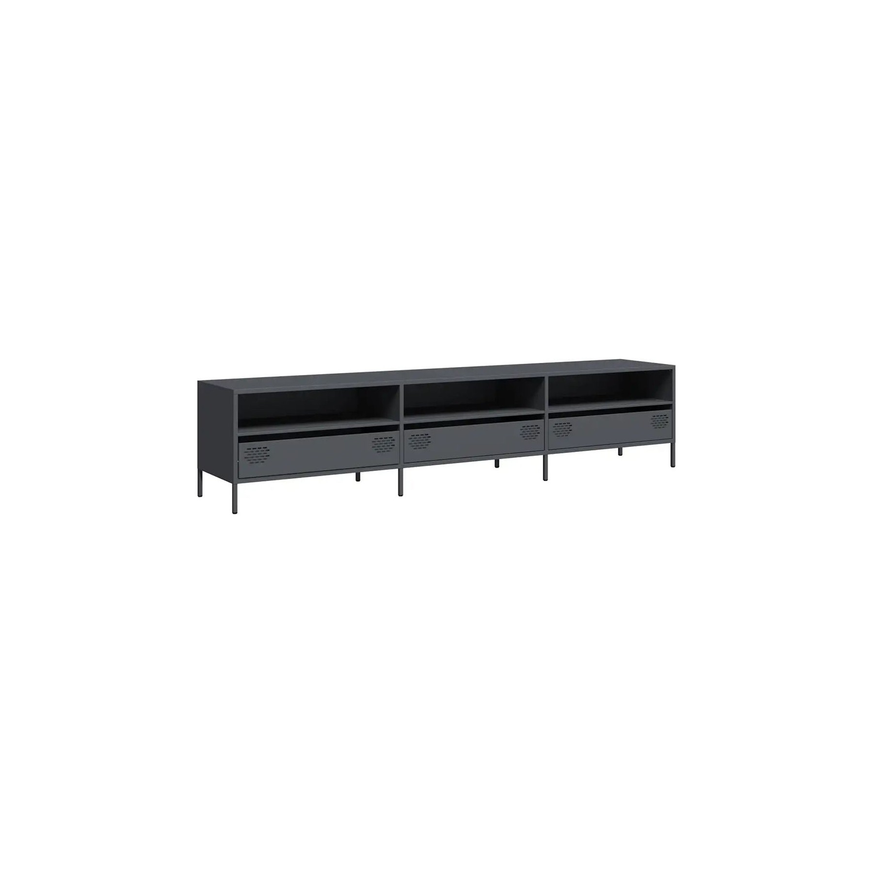 Meuble TV HELLOSHOP26 Meuble TV industriel design robuste avec