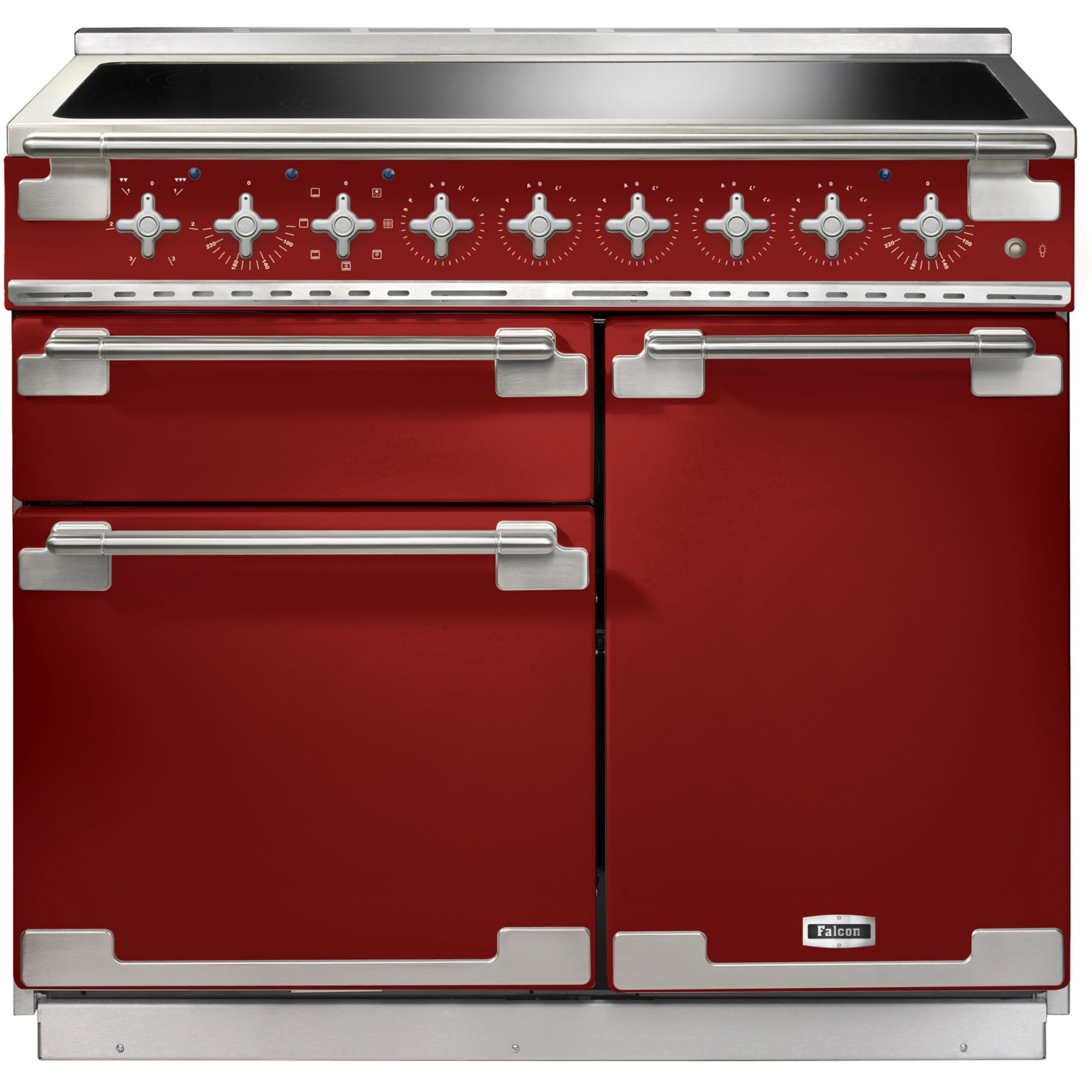 Piano de cuisson induction FALCON ELISE100 INDUC ROUGE CERISE