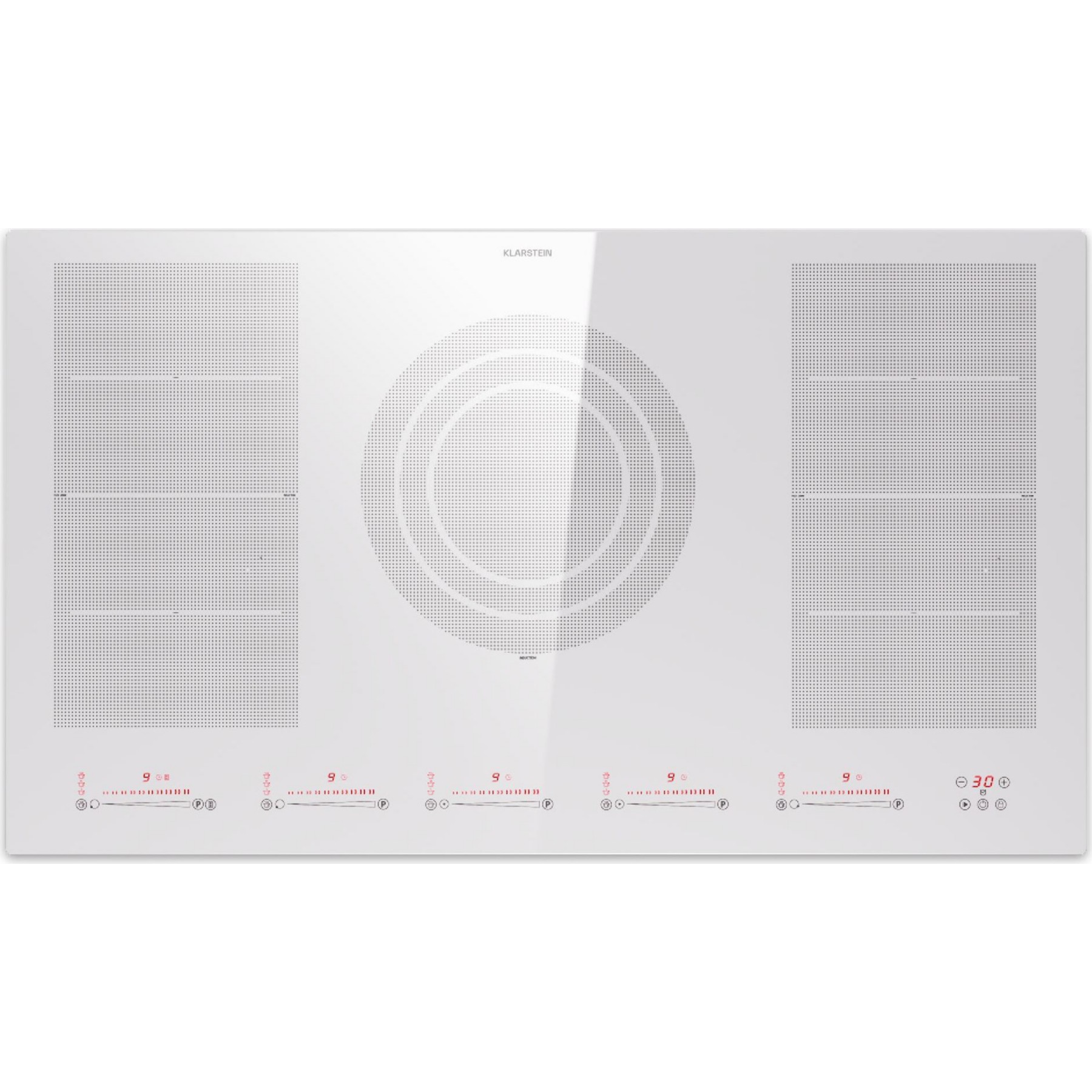 Plaque induction KLARSTEIN Masterzone 90 Flex 5 zones 12600W blanc