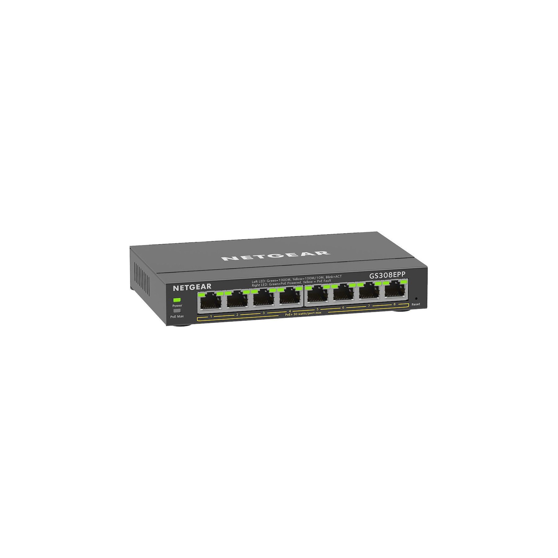 Switch ethernet NETGEAR Switch RJ45 Giga 8 Ports POE GS308EPP