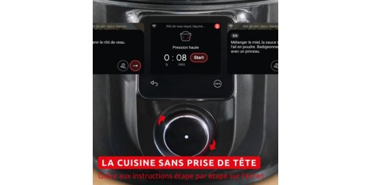 Cookeo MOULINEX Multicuiseur Airfryer Cookeo Infinity avec pale Noir CE9828F0 20 modes de cuisson, 6,5 L