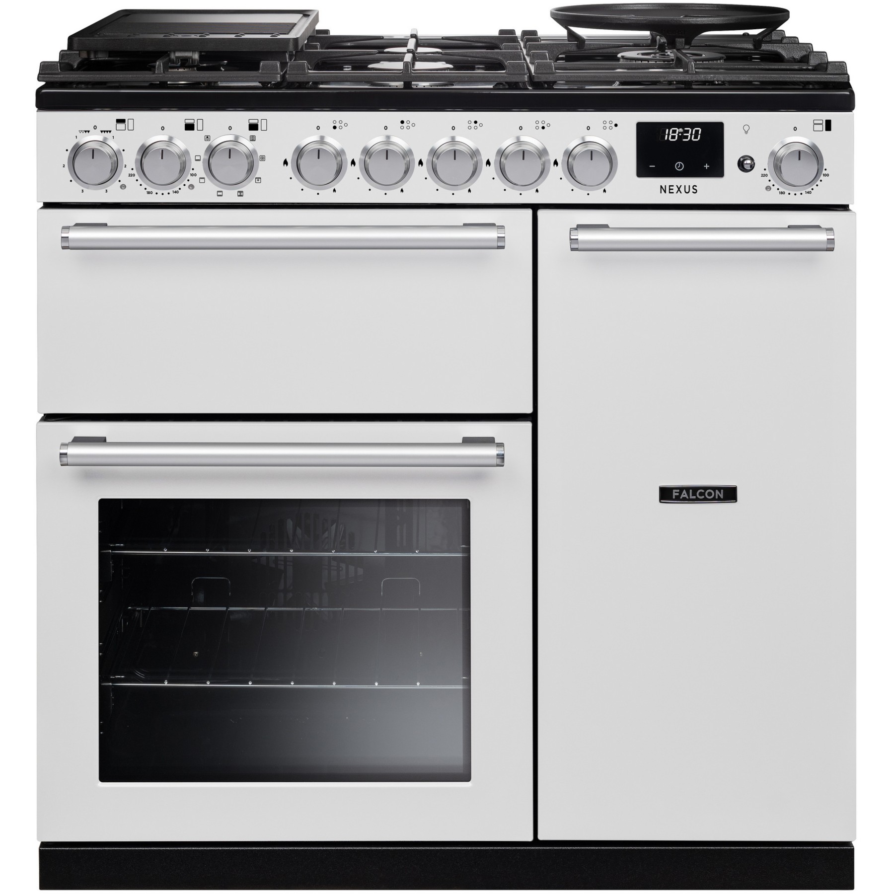 Piano de cuisson gaz FALCON NEXUS NGC TAB GAZ 90 CM BLANC CHROME