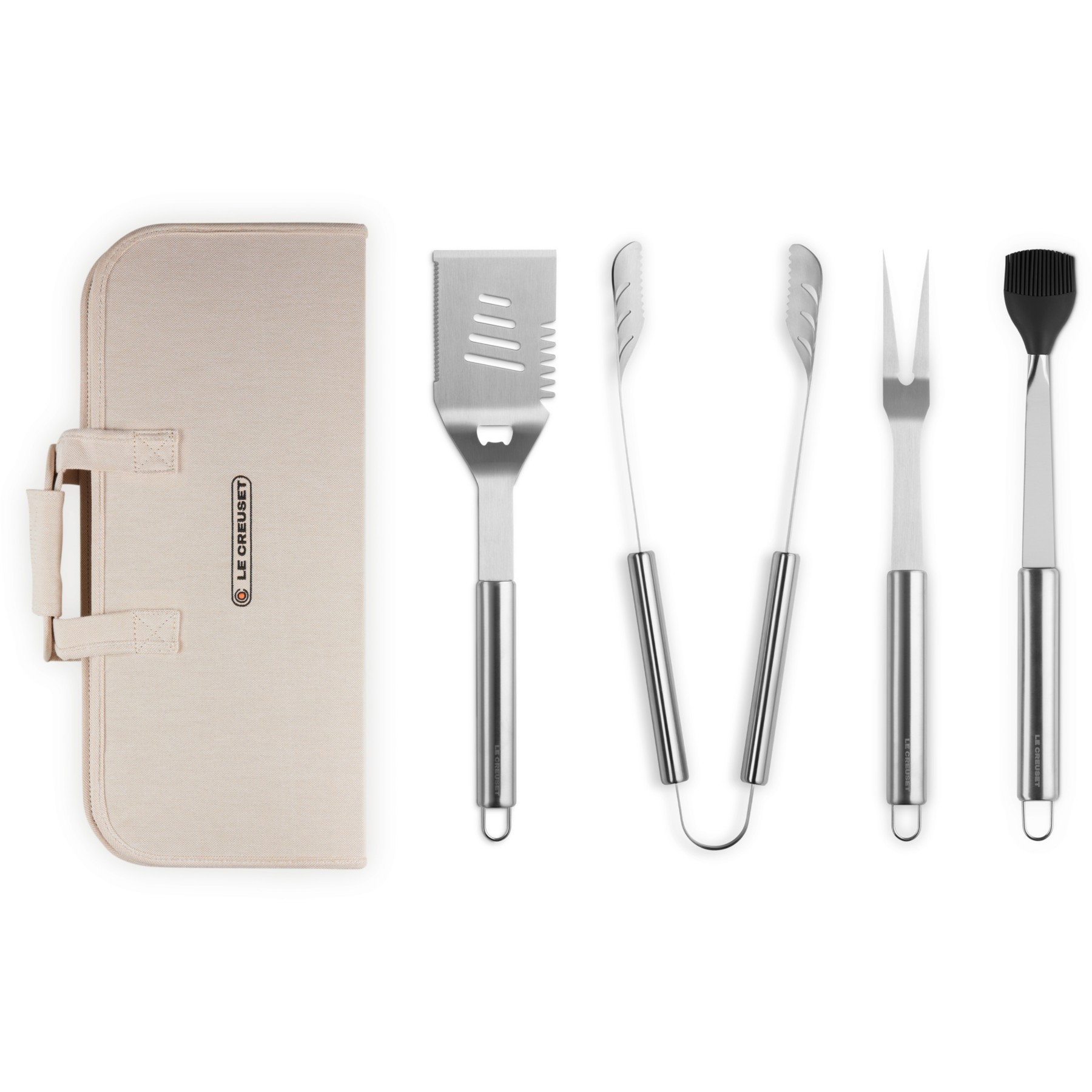 Ustensile barbecue LE CREUSET accessoires barbecue 4pcs + housse