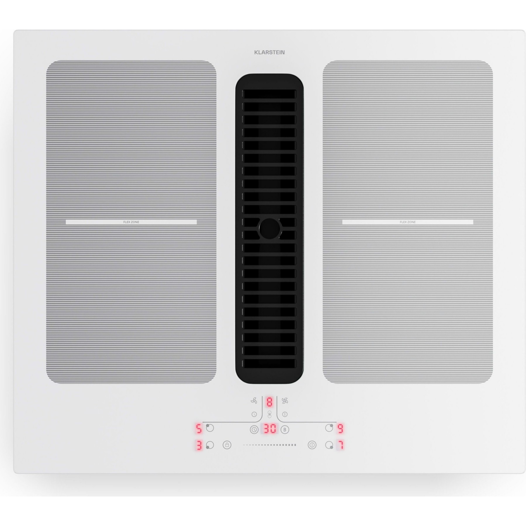 Plaque induction aspirante KLARSTEIN Full House 4 zones 7335W 530m³/h 60cm B