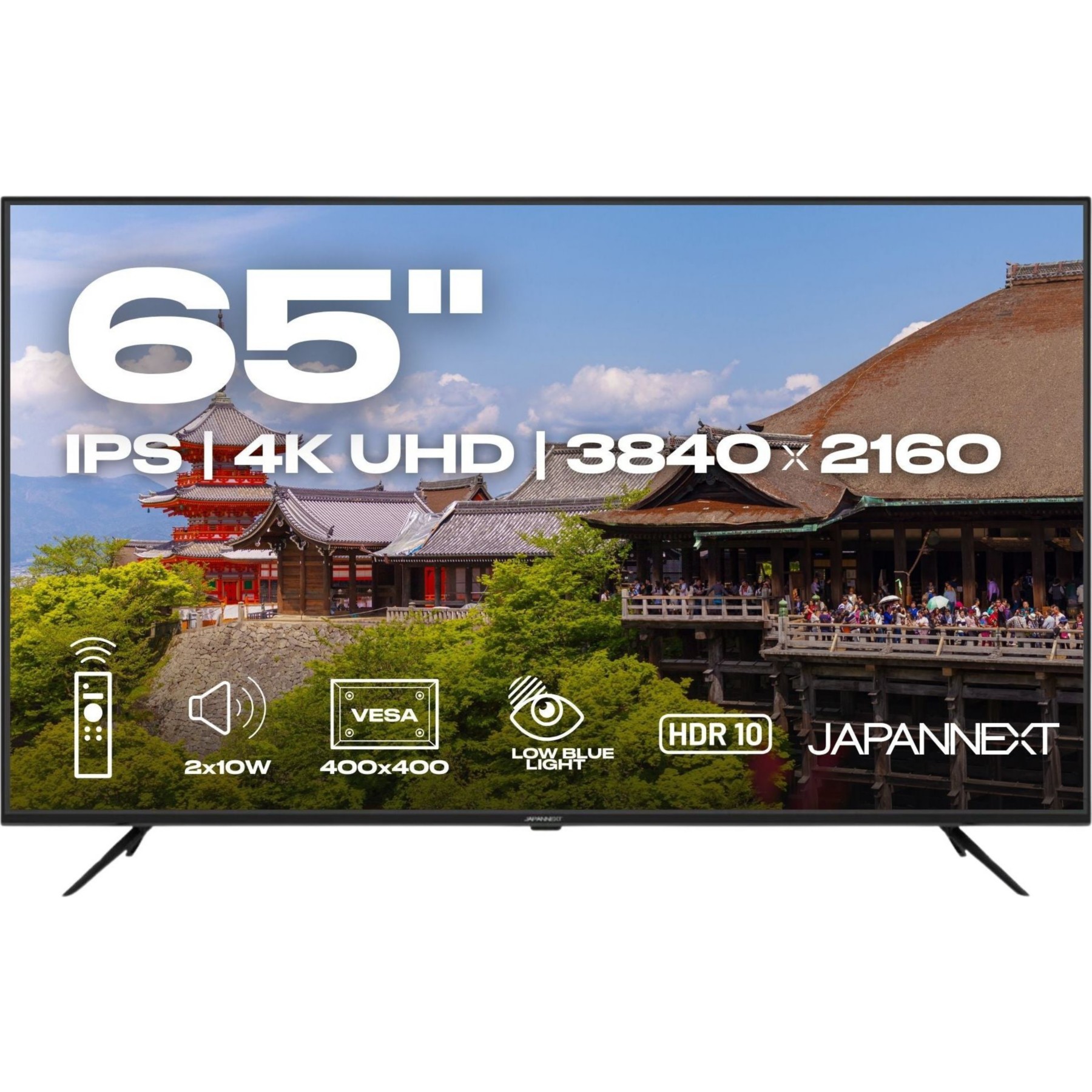 JAPANNEXT Ecran PC Grand Format 65" IPS 4K