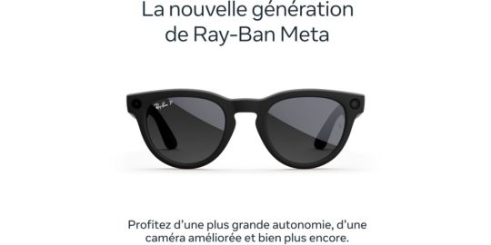 Lunettes connectées META Ray-Ban Headliner (Gen 2) - Noir mat, Verres dégradé graphite polarisés