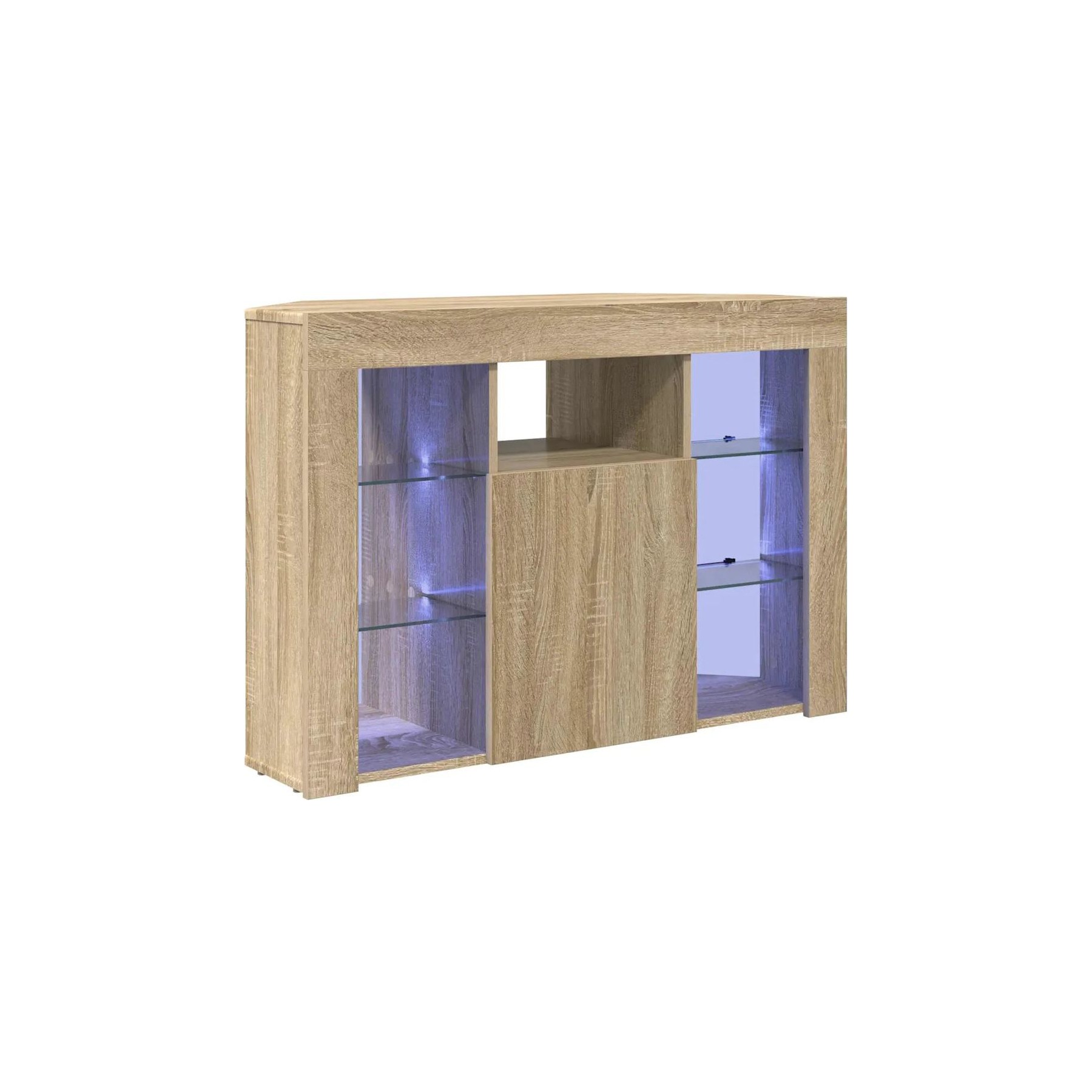 Meuble TV HELLOSHOP26 Meuble TV LED d'angle moderne montage mu