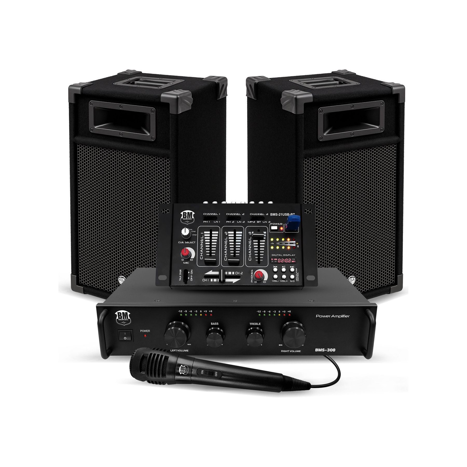 Pack sono BM SONIC Kit Sonorisation 300W Bm Sonic BMS-DJ300