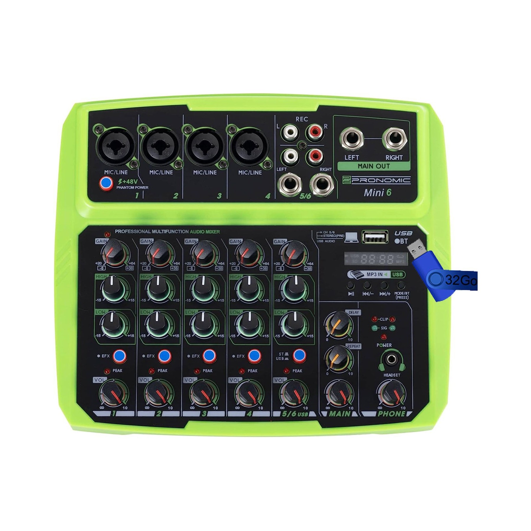 Table de mixage PRONOMIC Table de mixage - Pronomic Mini6 - pour