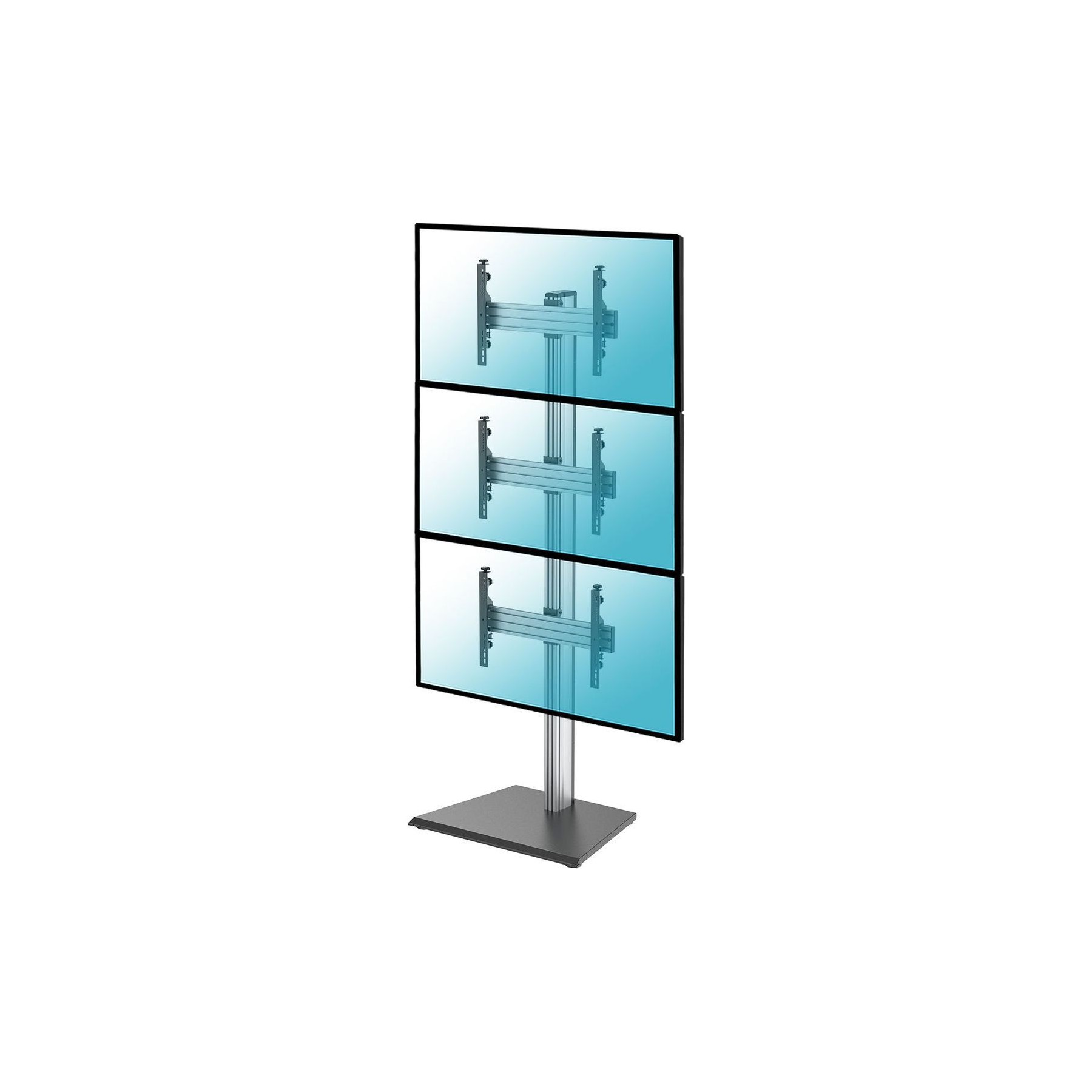 Pied TV KIMEX Support de Sol pour 3 écrans TV 40"-65",