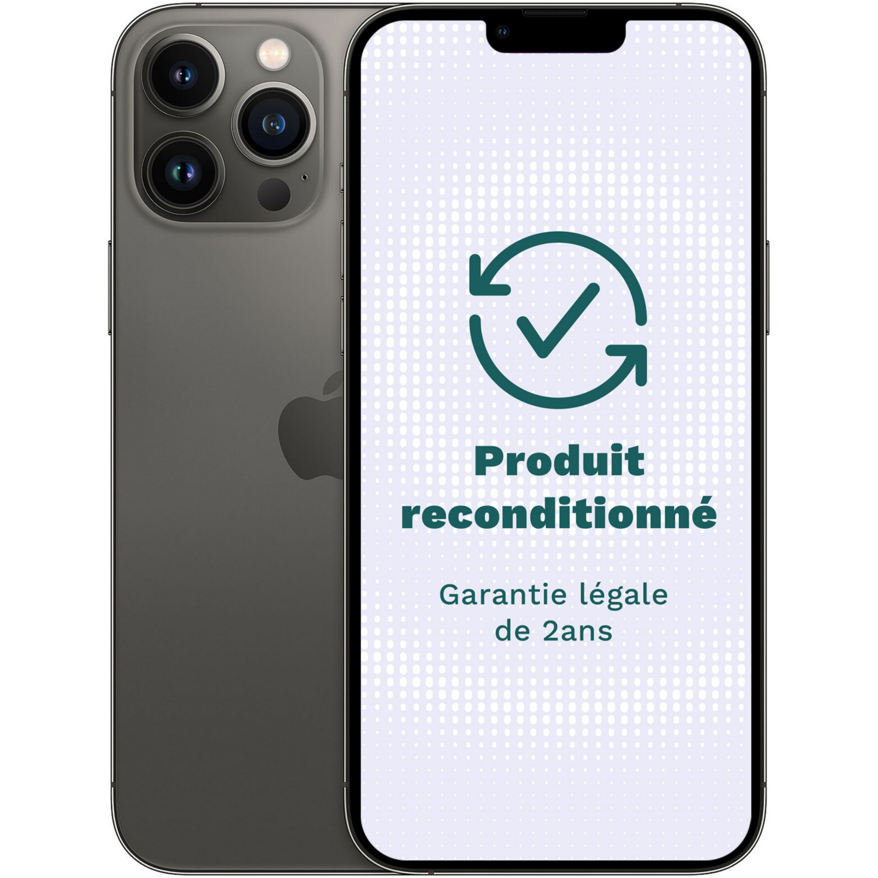 Smartphone APPLE iPhone 13 Pro Max 5G 128Go Noir Excellent État avec Batterie Neuve - Reconditionné