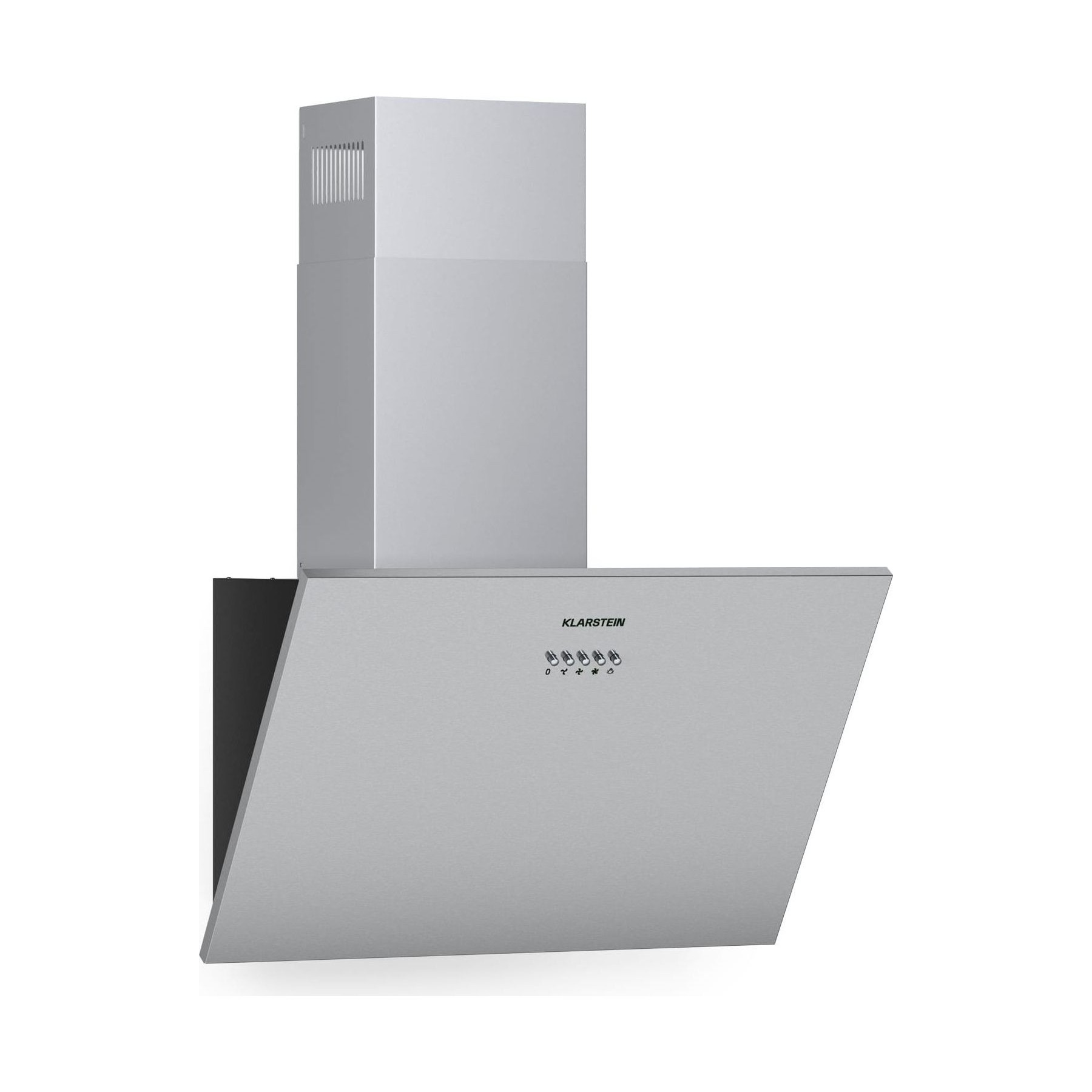 Hotte décorative murale inclinée KLARSTEIN Silver Lining 60 cm 600 m³/h CEE A inox