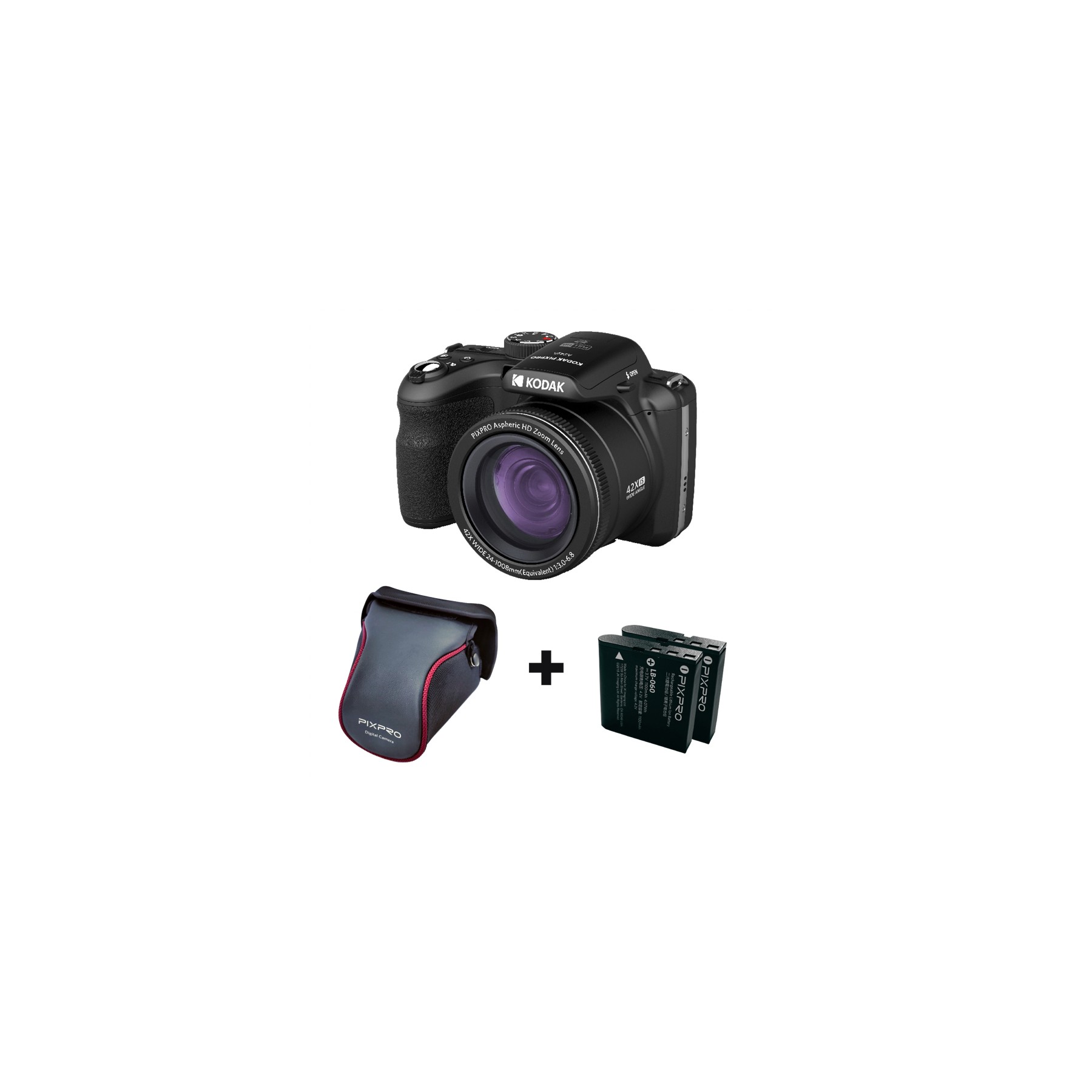 Appareil photo Bridge KODAK AZ425 Black + 1 Batterie + Etui