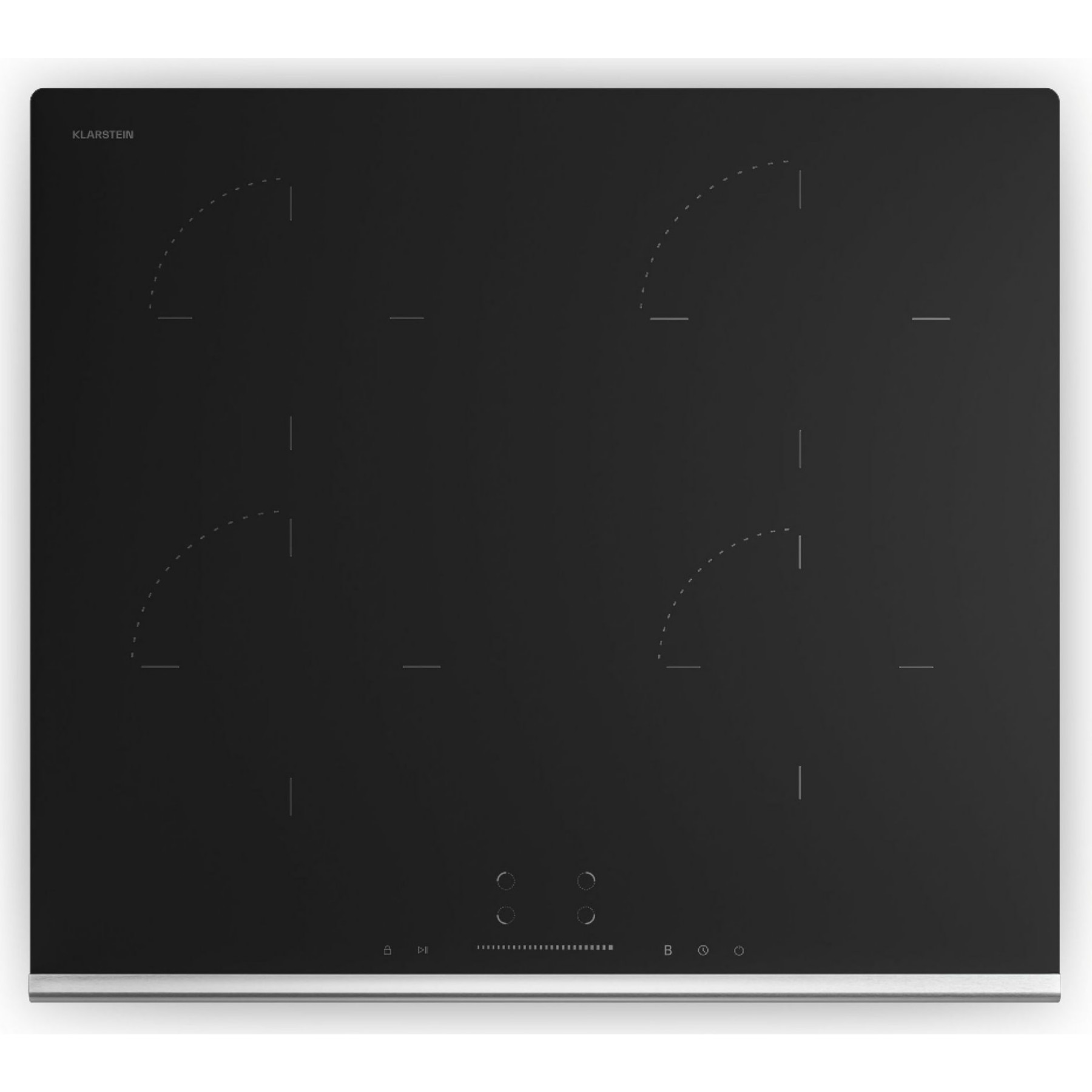 Plaque induction KLARSTEIN Verosteel 4 zones 7400 W 60 cm