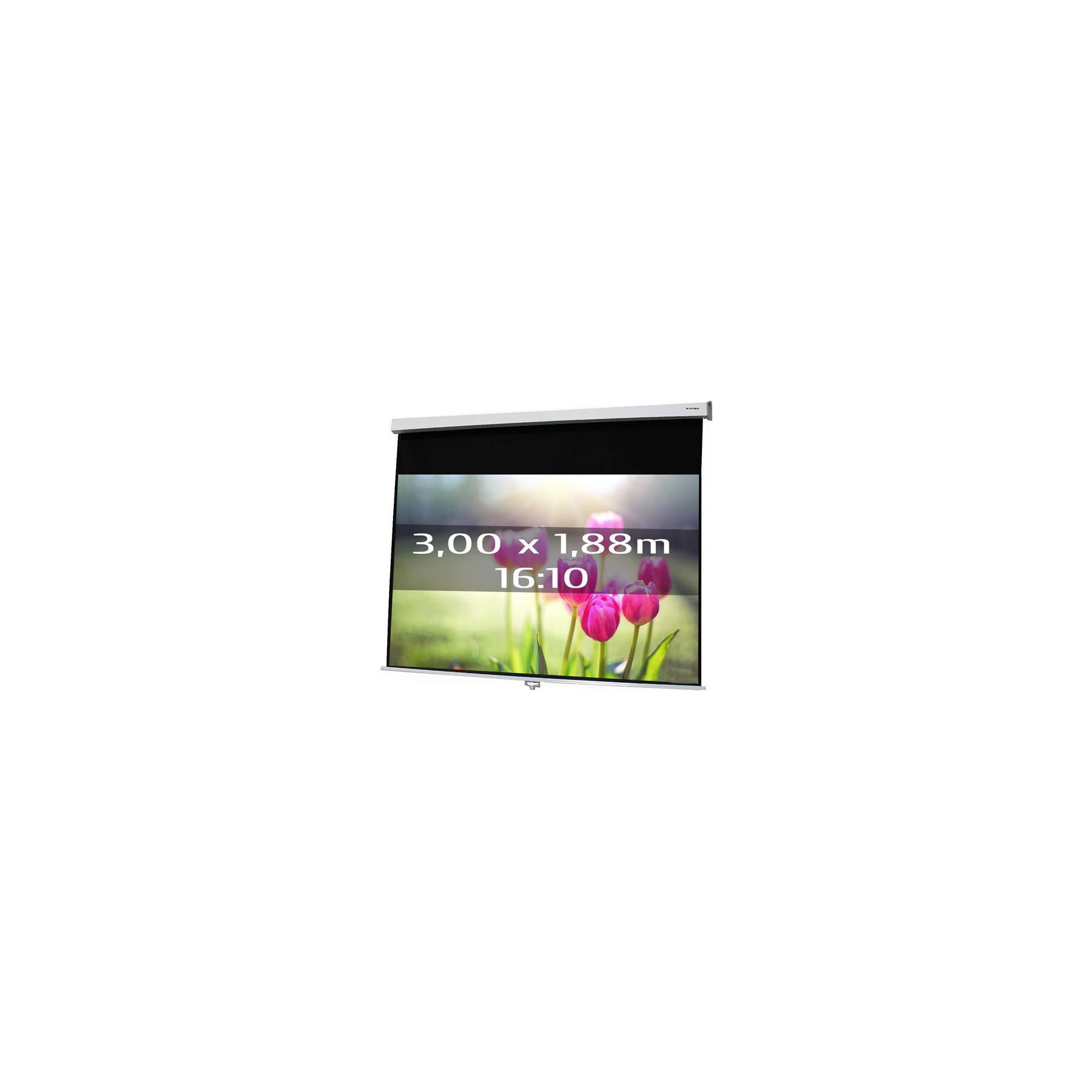 Ecran de projection KIMEX manuel 3,00 x 1,88 m- Format 16/10