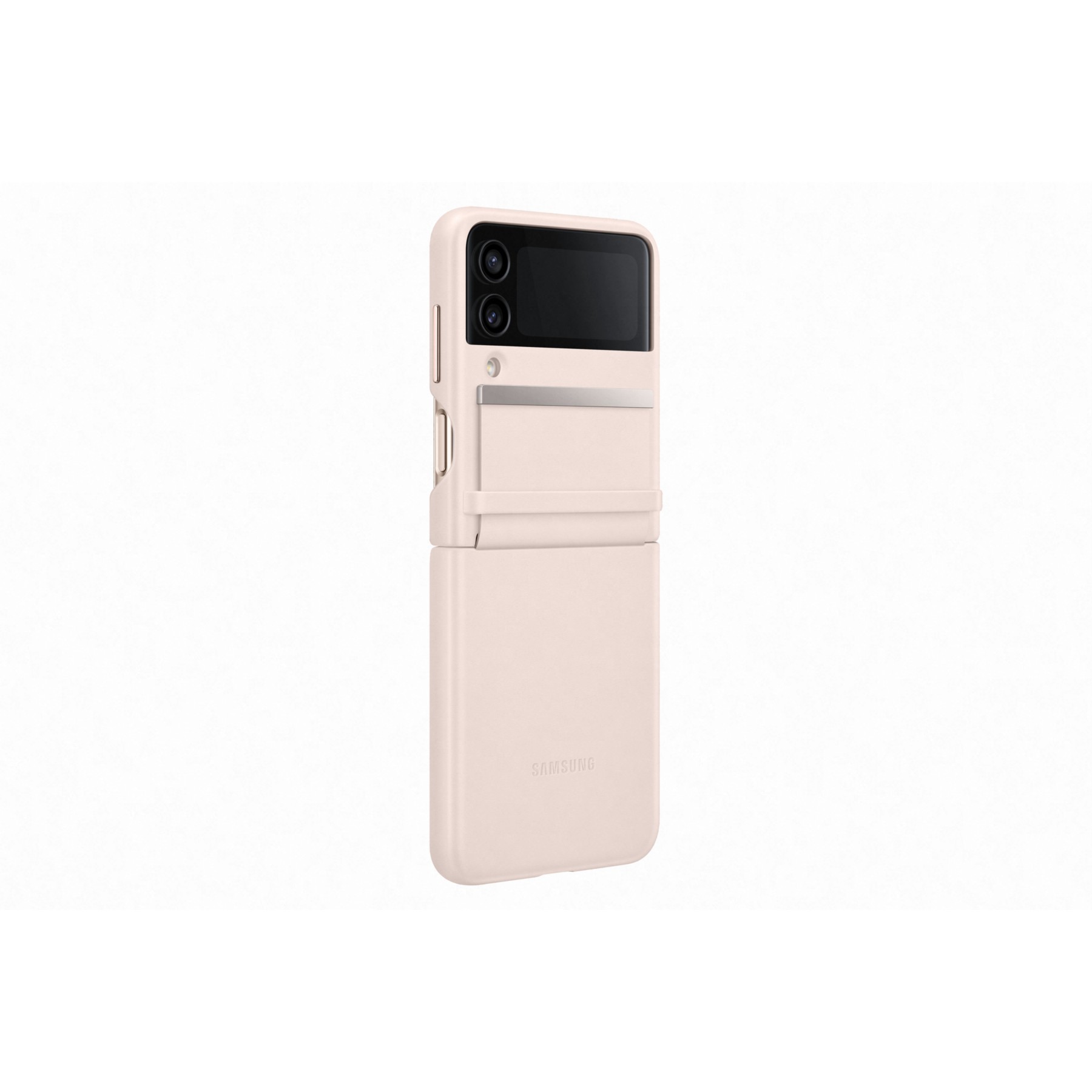Coque SAMSUNG Z Flip 4 Cuir rose