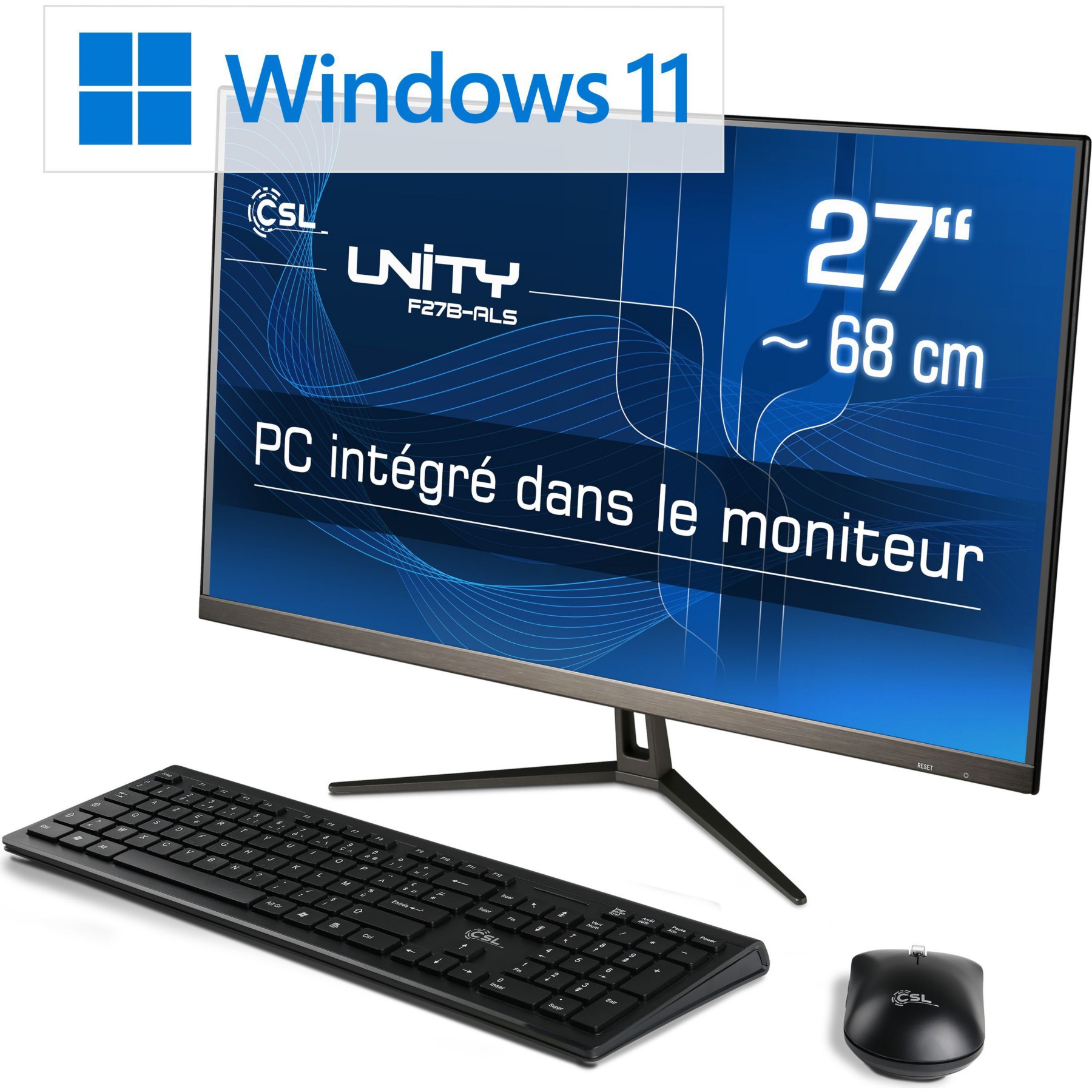 Ordinateur tout-en-un CSL-COMPUTER Unity F27B-ALS/2000Go/16Go/Win11