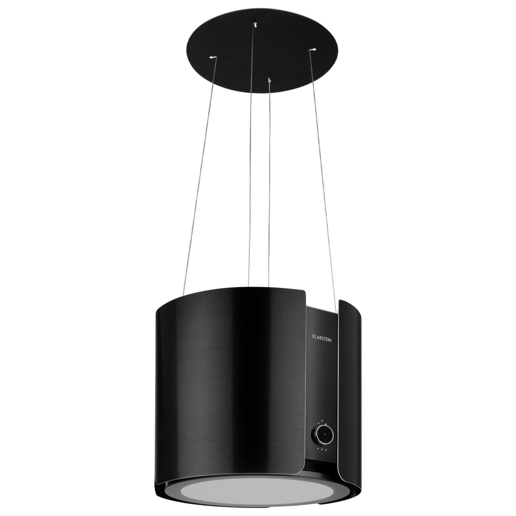 Hotte décorative îlot KLARSTEIN Skyfall îlot Ø45 cm 402 m³/h LED noir
