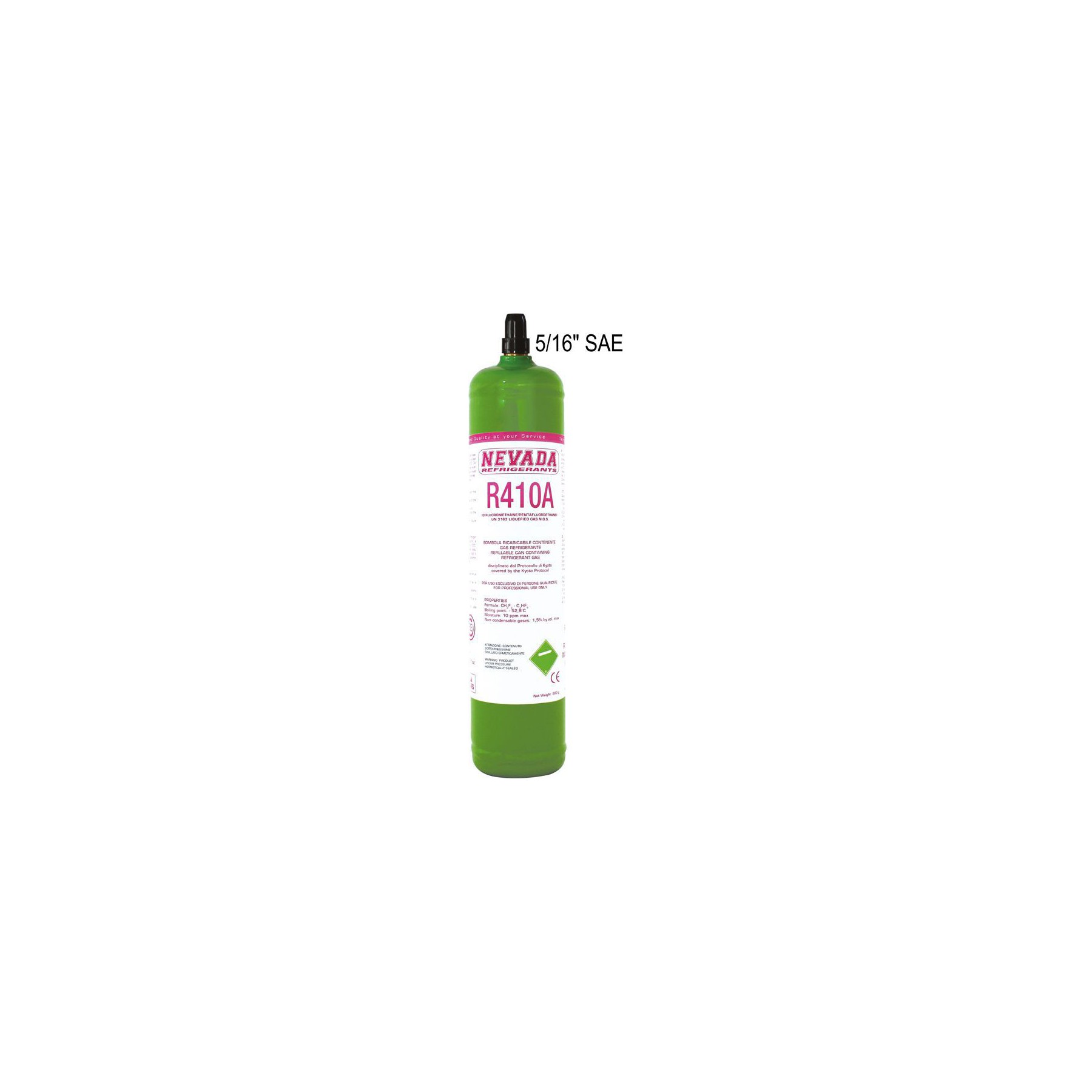 Bouteille UNIVERSEL RECHARGE GAZ R410a  800g - 1000ml  valve