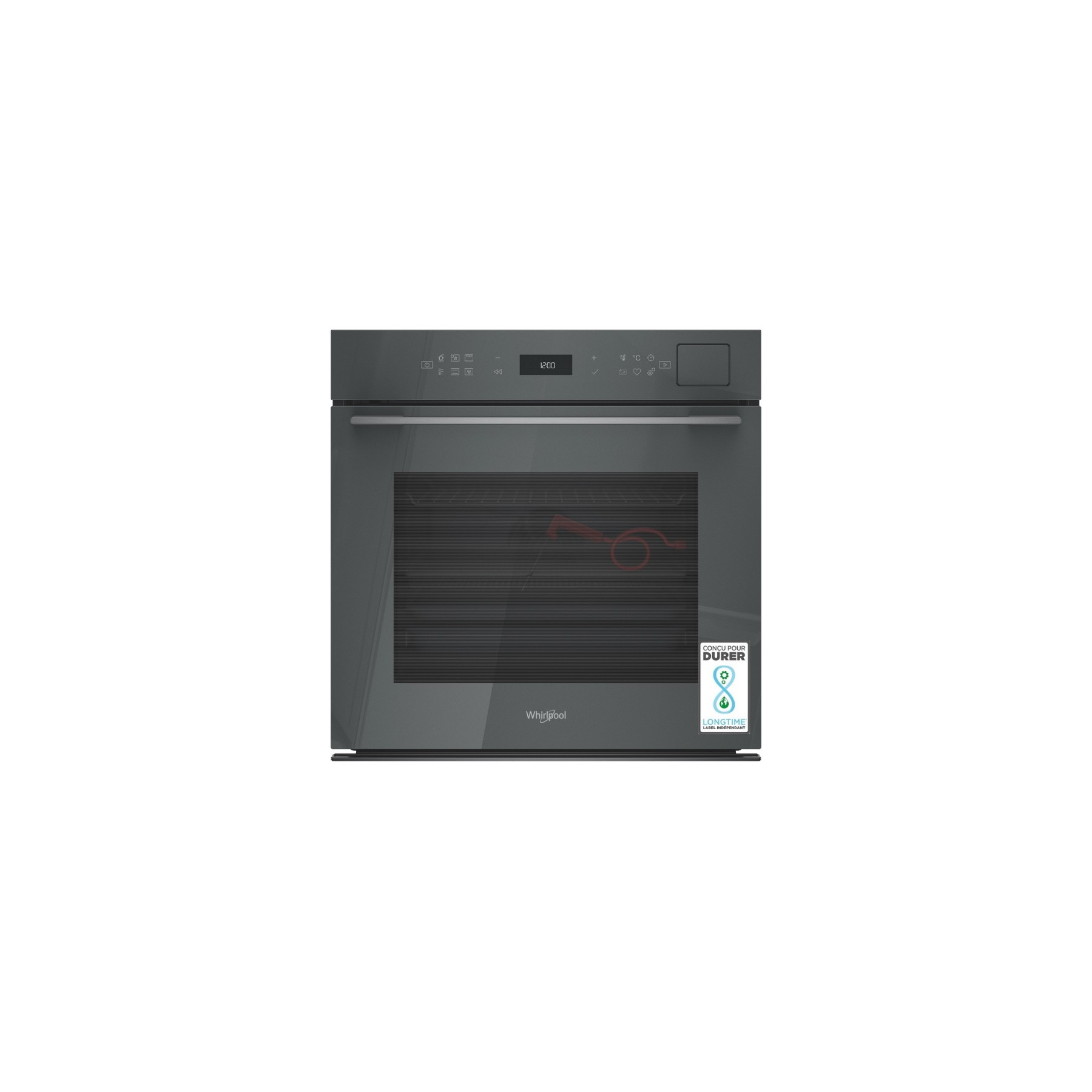 Four encastrable fonction vapeur WHIRLPOOL WOI7A8FPT1SSGAF - Pyrolyse - Chaleur tournante - Combiné vapeur - Porte froide