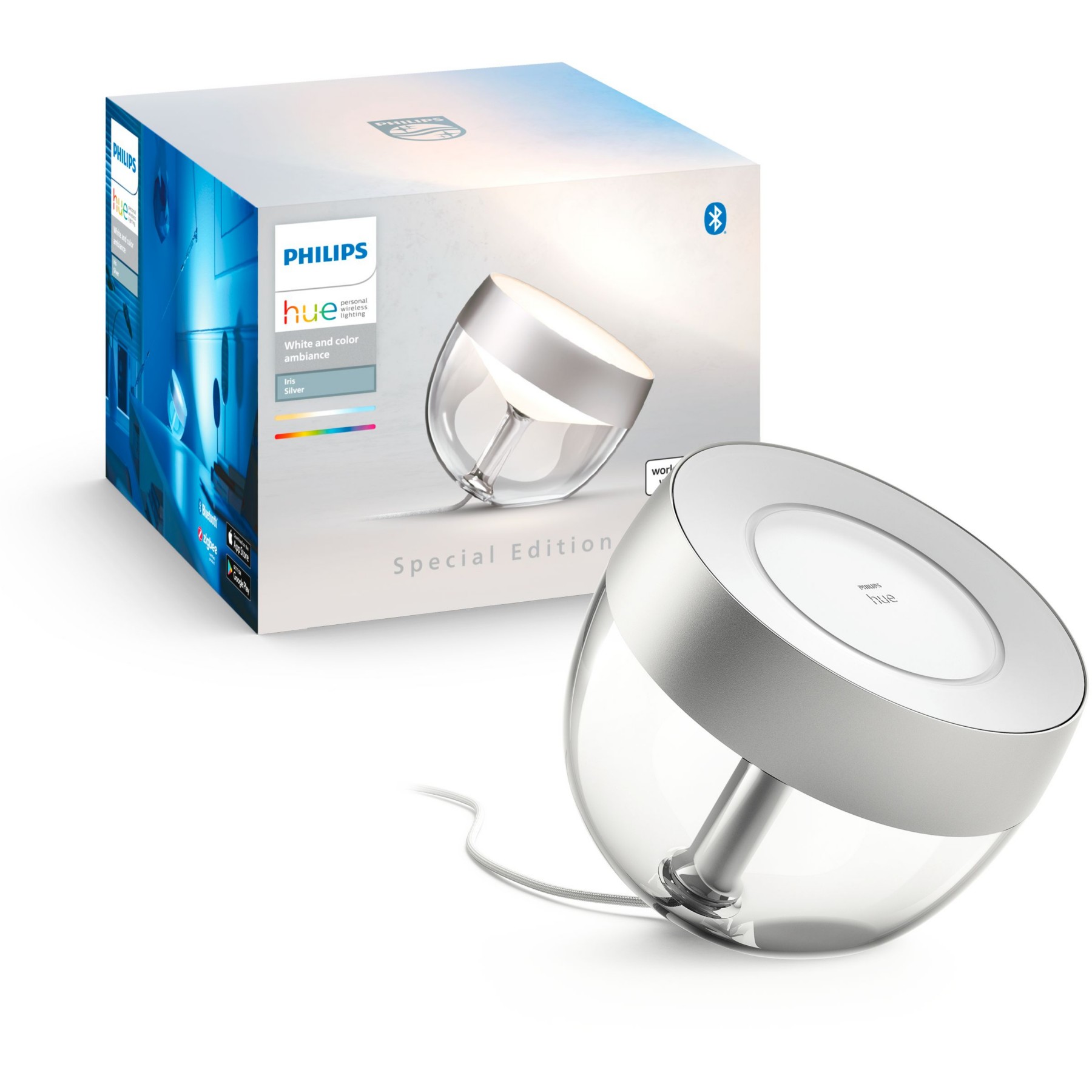 Lampe connectée PHILIPS HUE W&C Iris silver Ed. spéciale
