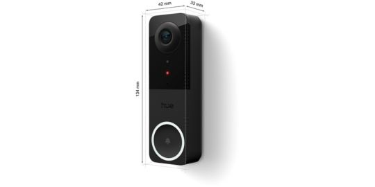 Sonnette vidéo PHILIPS Hue Secure sonnette video filaire noire