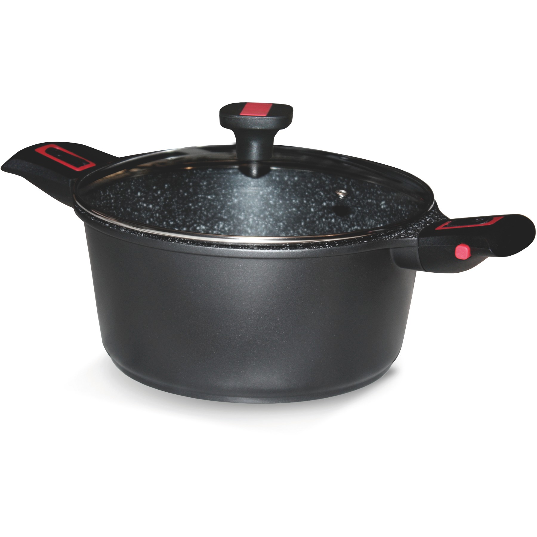 Faitout BAUMALU avec couvercle verre granit pro 28