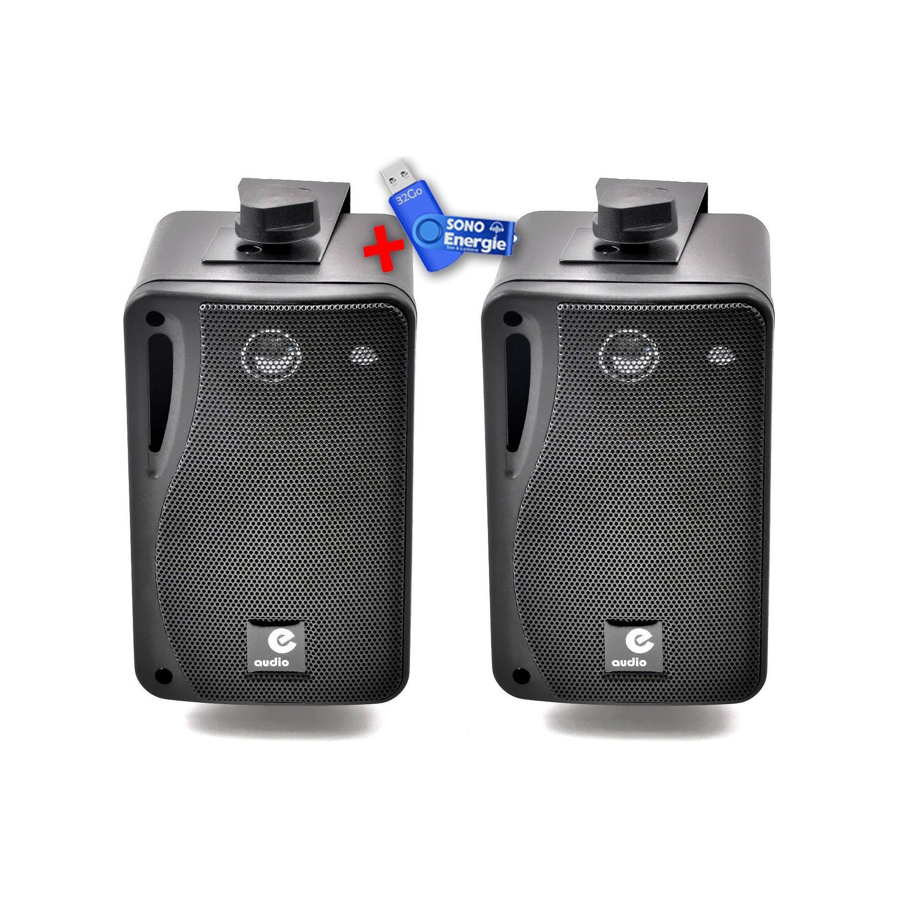 Enceinte Multiroom E-AUDIO B416B – Paire d'enceinte passive noire 4