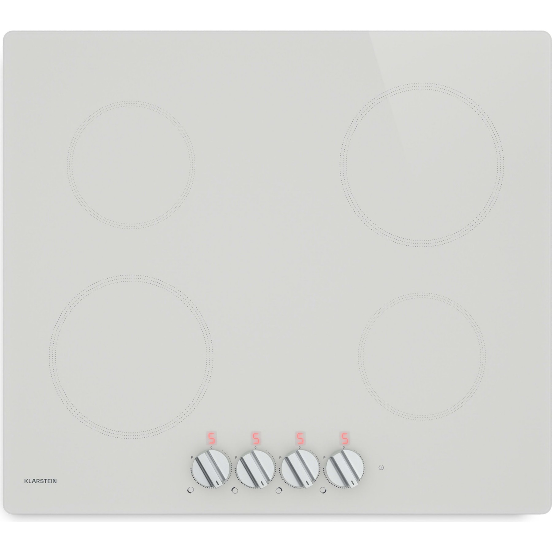 Plaque induction KLARSTEIN Kochheld 4 feux Élégant 7000W 60cm Blanc