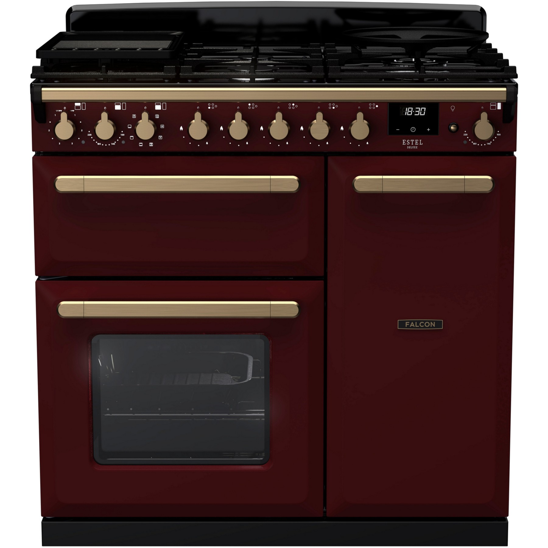 Piano de cuisson gaz FALCON ESTEL DELUXE TAB GAZ 90 CM BORDEAUX LAIT