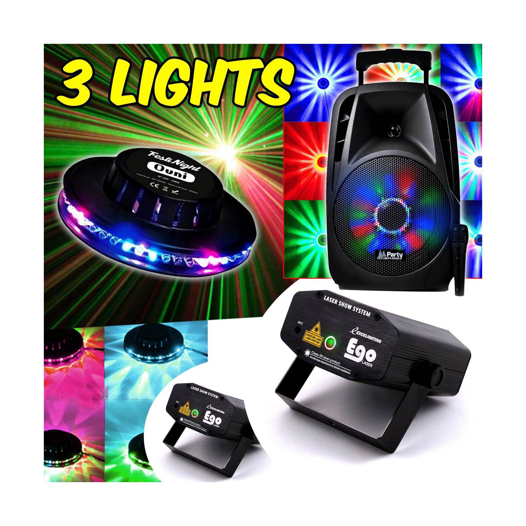 Pack sono LYTOR Enceinte sur batterie PARTY8 Light FIEST