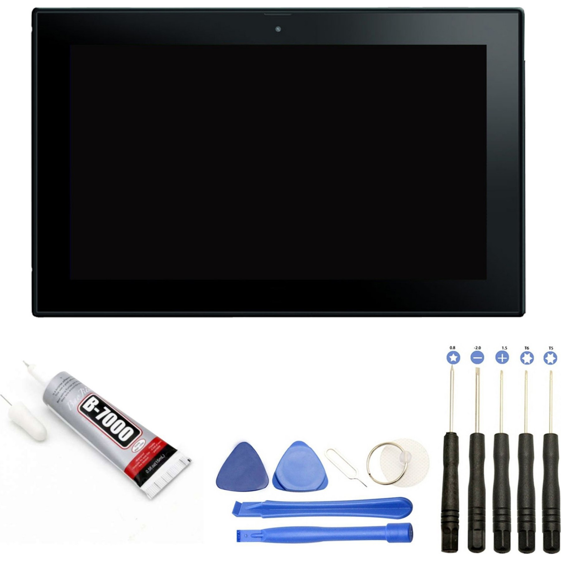 Ecran téléphone VISIODIRECT Vitre + LCD pour Nokia Lumia 2520 NOIR