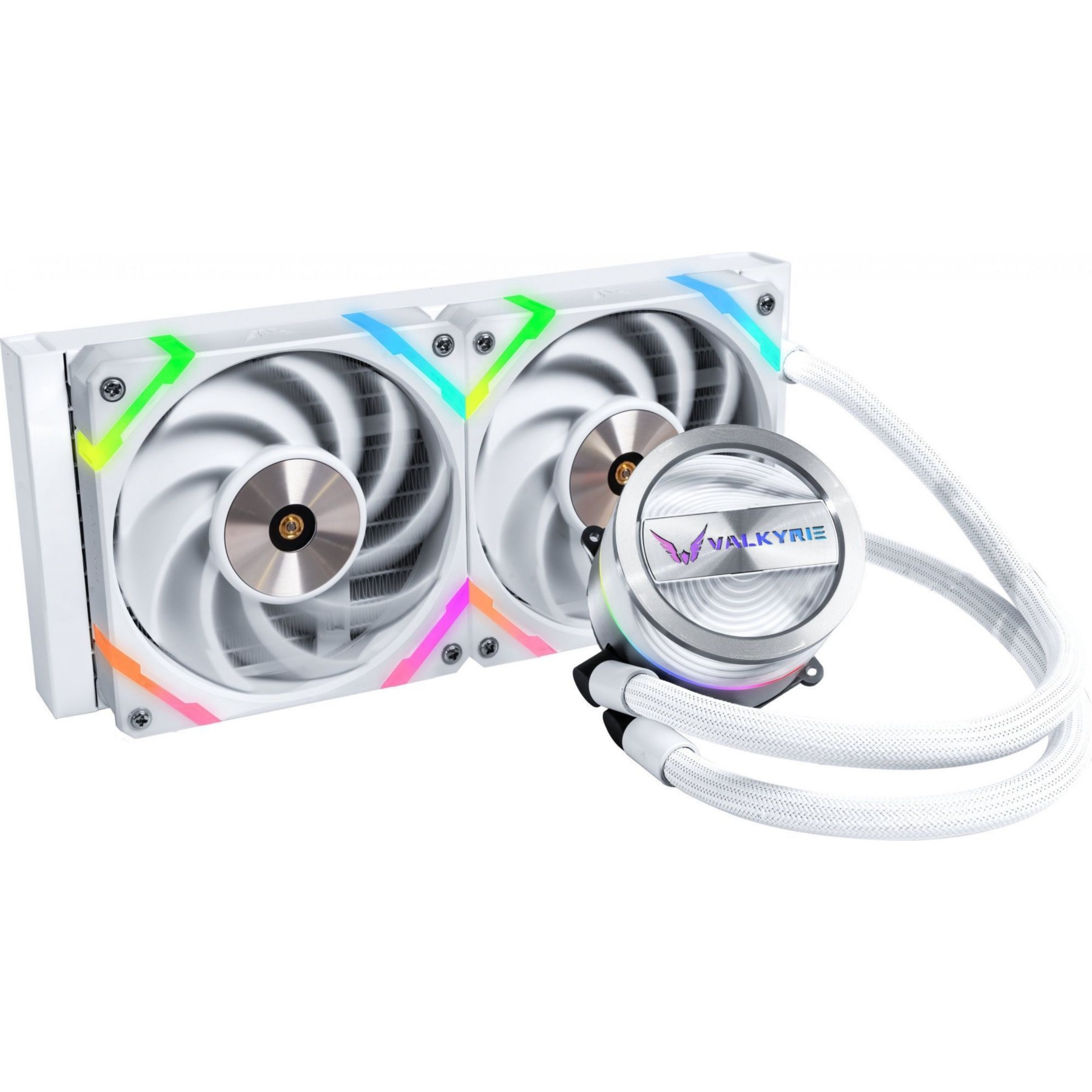 Kit de refroidissement VALK Dragonfang - 240 mm Argent et Blanc