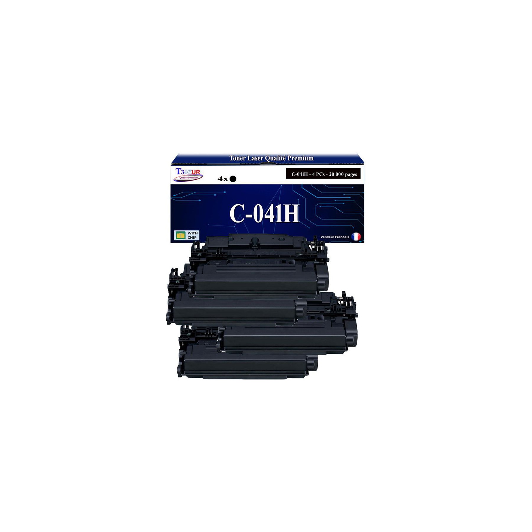 Toner T3AZUR pour Canon LBP312x MF522X MF525X 041H x4