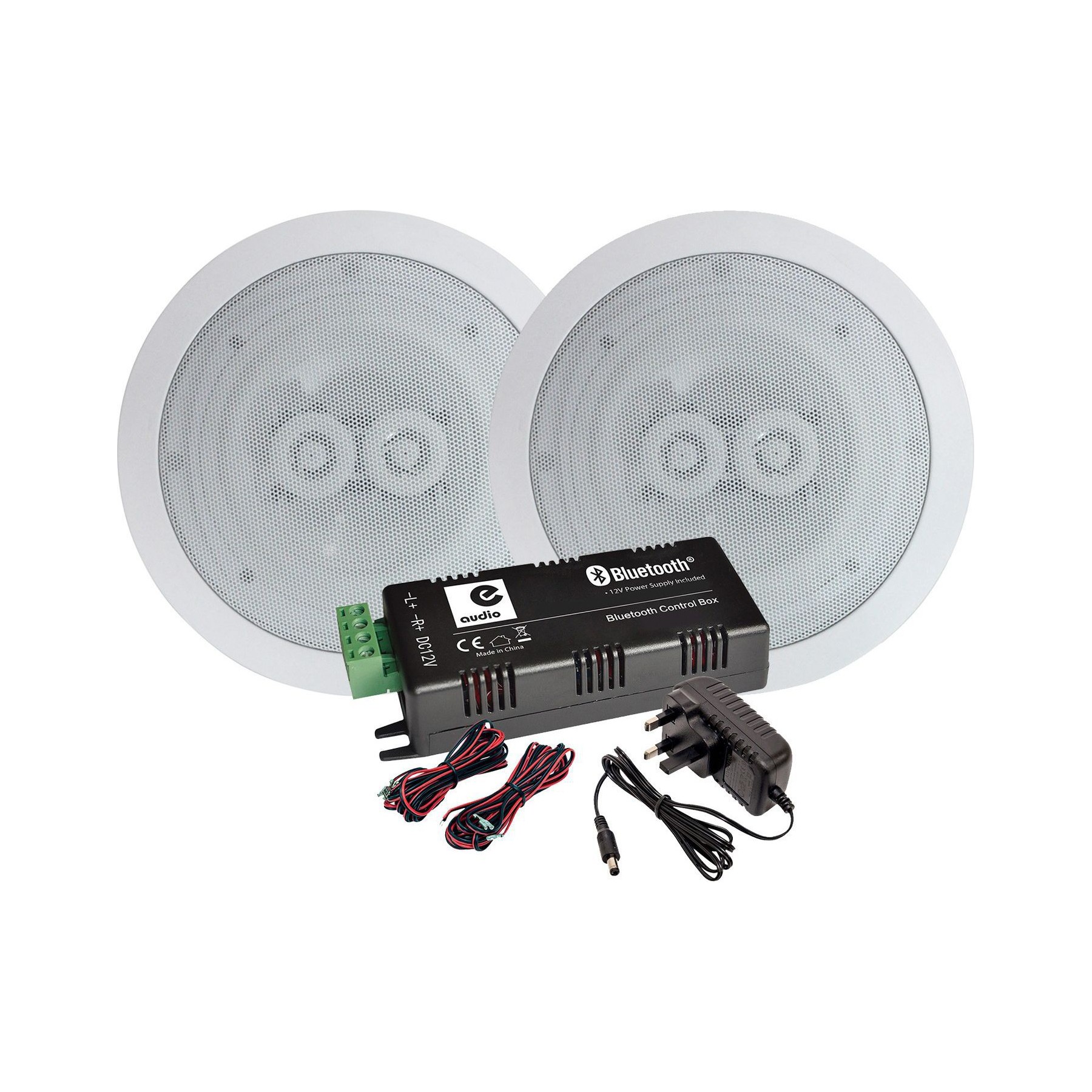 Enceinte encastrable E-AUDIO Haut-parleurs 2x120W E-Audio B404, plafo