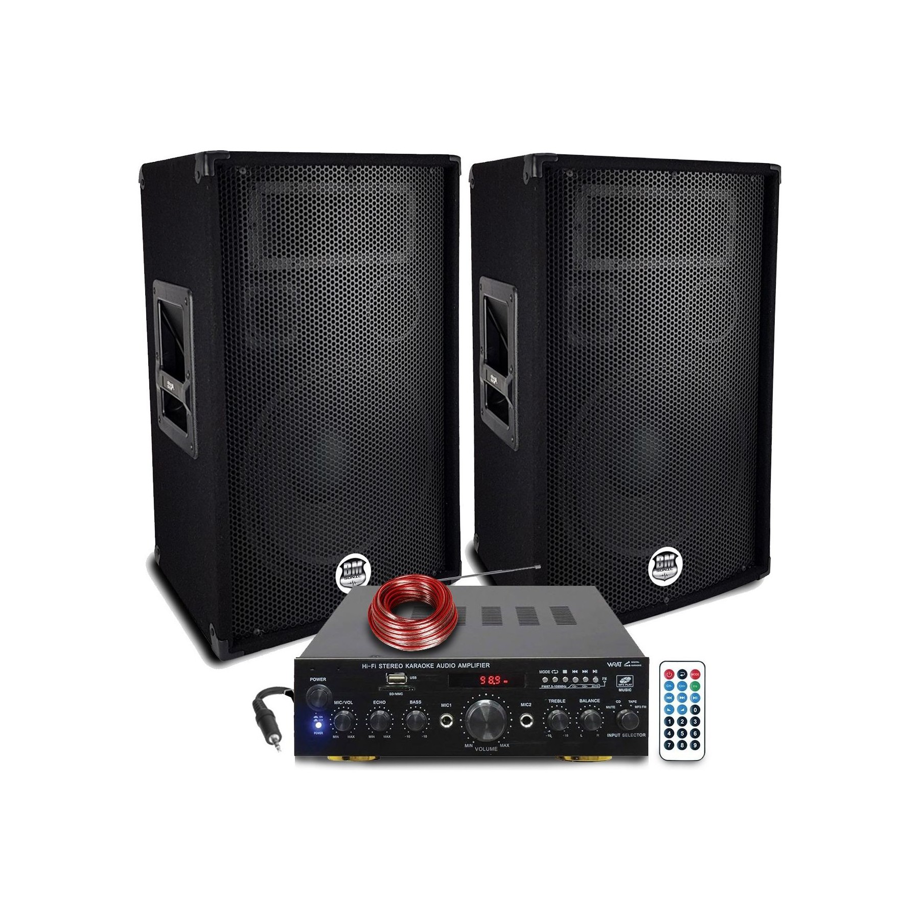 Pack sono BM SONIC Pack Sono DJ 1200W Enceintes Bass Reflex