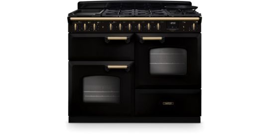 Piano de cuisson mixte FALCON NGC TAB MIX 110 CM NOIR LAITON ANTIQUE