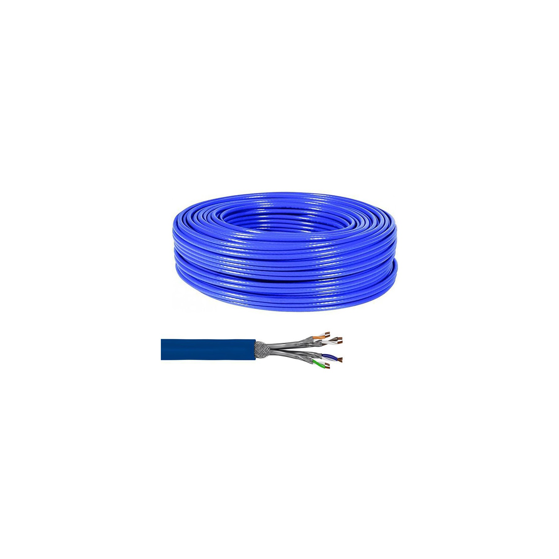 KOMELEC Câble RJ45 Cat 7A+ rigide surblindé 500m