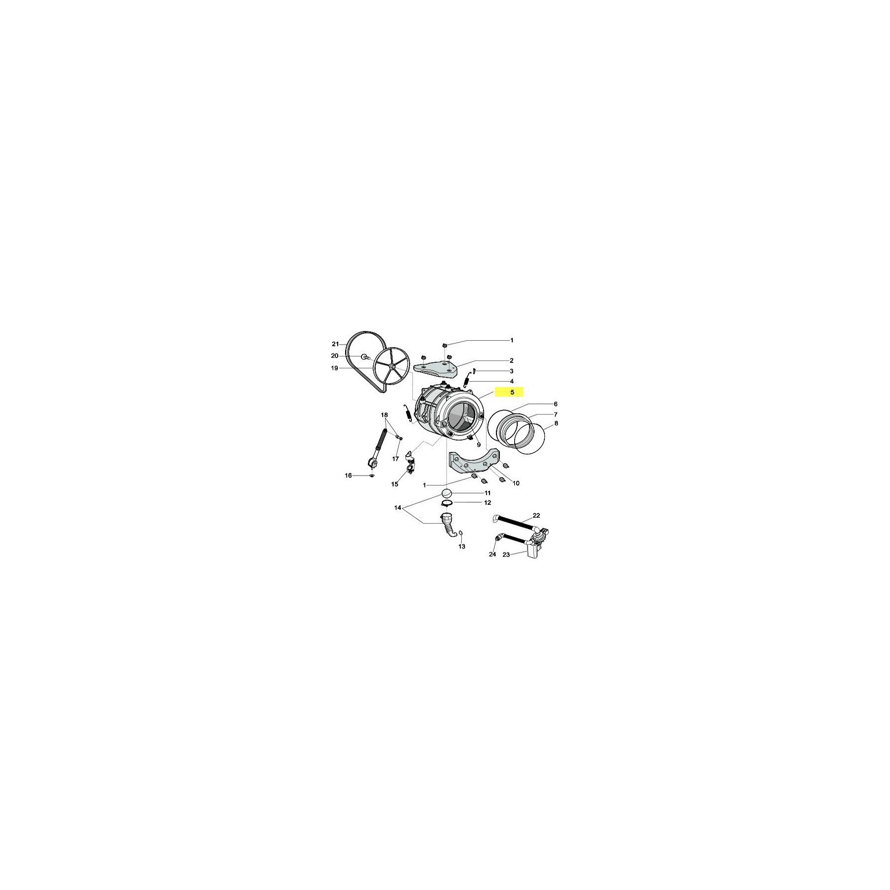 Cuve HOTPOINT CUVE COMPLETE 71 LT ULTRA DIRECT