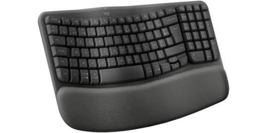 Clavier sans fil LOGITECH Wave Keys ergonomique +  repose poignets