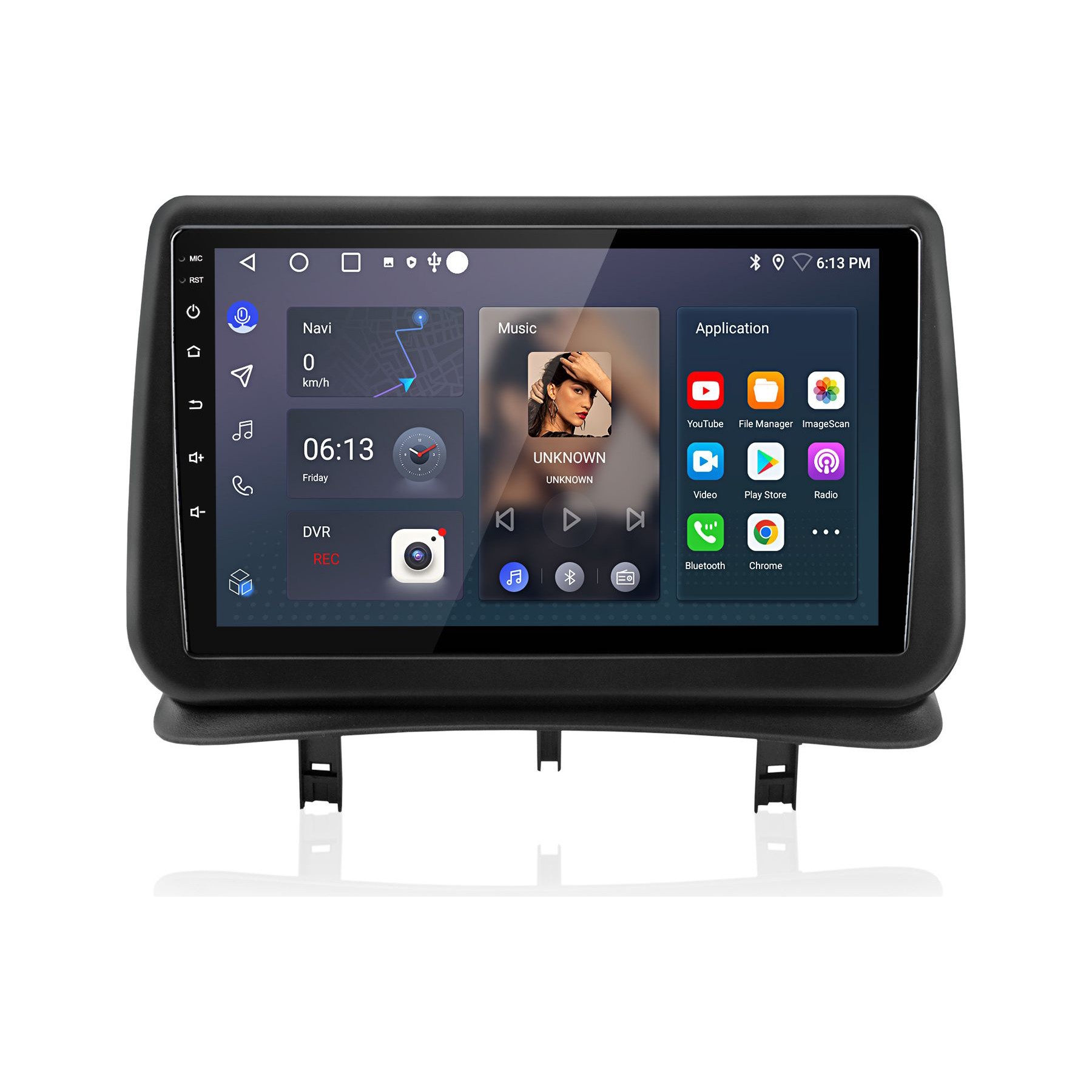 Autoradio connecté JUNSUN pour Renault Clio3 2005-14 4+64G Carplay