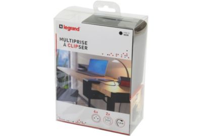 Rallonge LEGRAND clipsable 4 prises+2 USB A